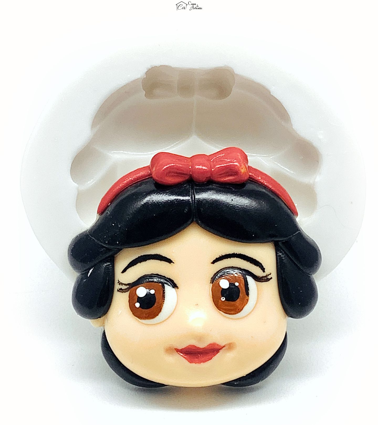 Molde de silicone - Princesas Disney - Rosto Branca de Neve - Grande - P1148