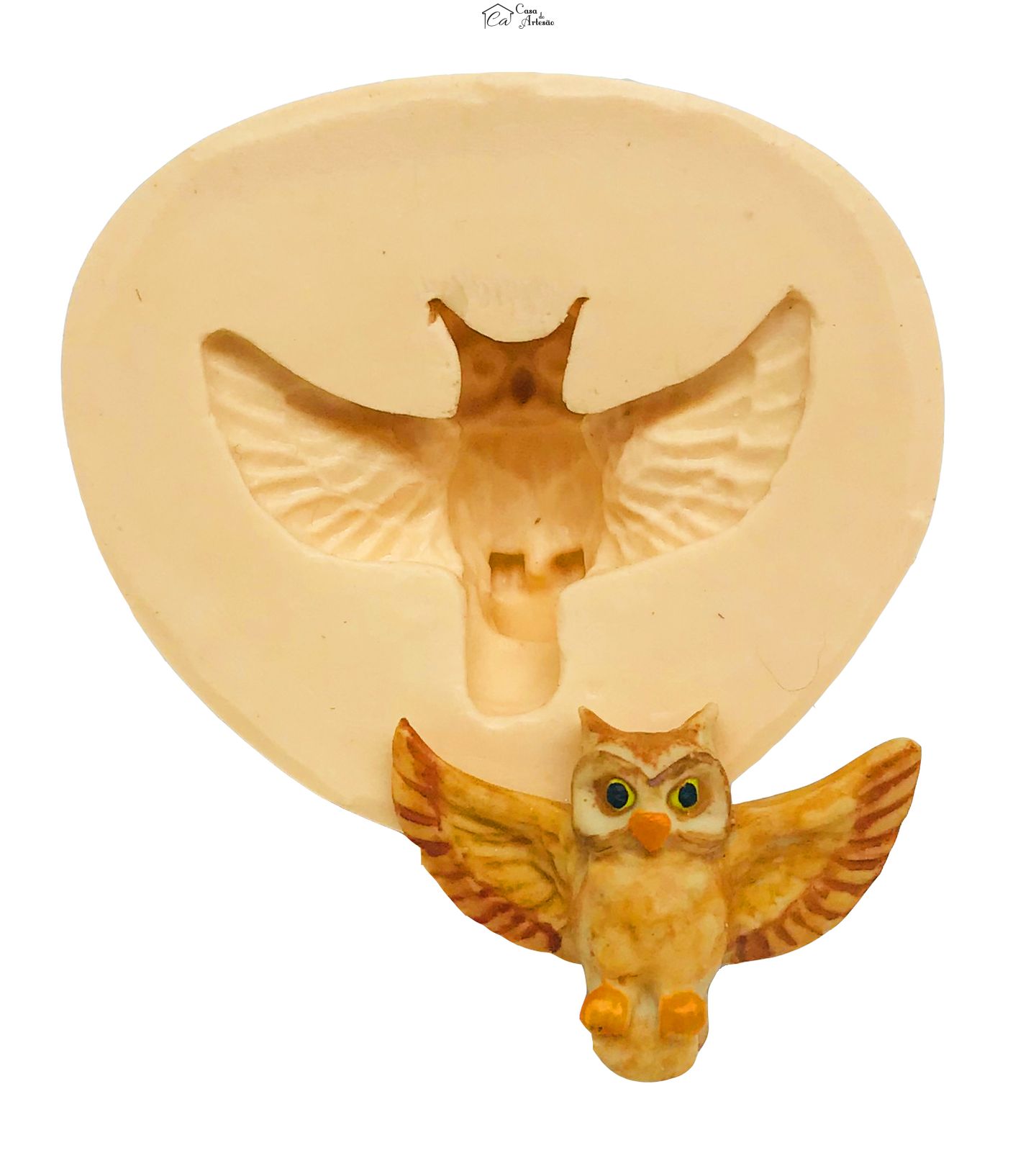 Molde de silicone - Coruja Pq