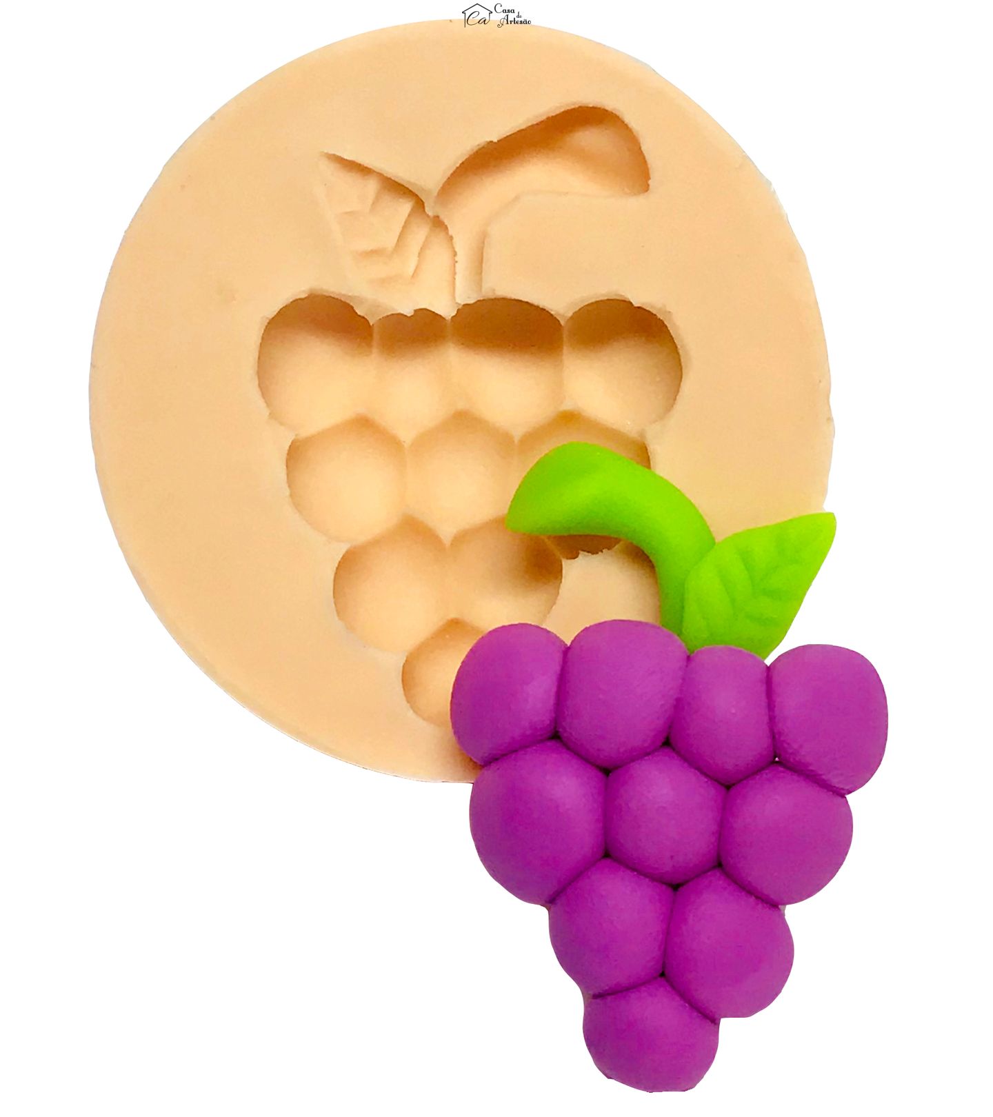 Molde de silicone - Moranguinho - Uva - Fruta Pequena - P521
