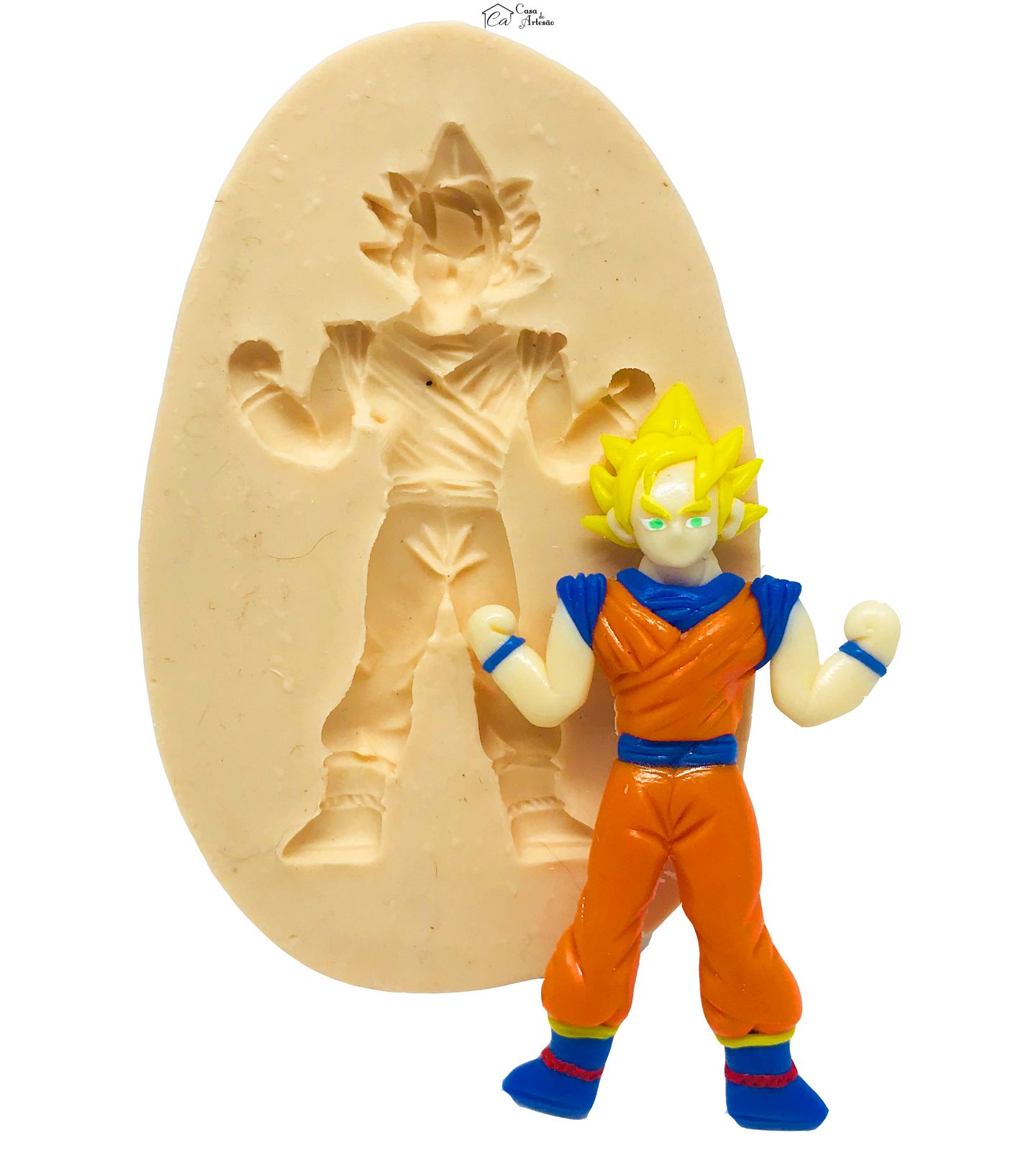 Molde de silicone - Dragon Ball - Sayajin - Medio - P481