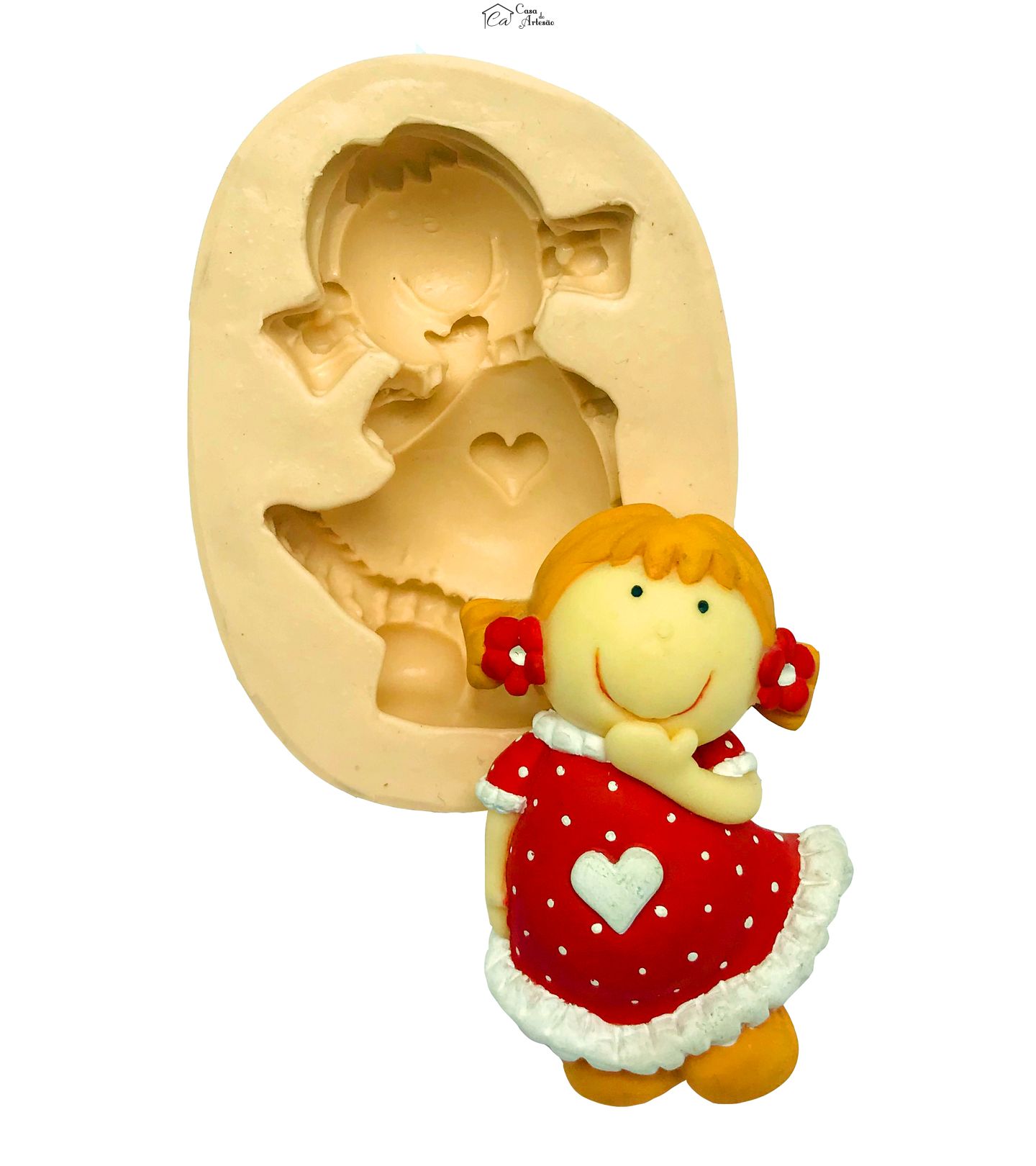 Molde de silicone - Menina de Vestido