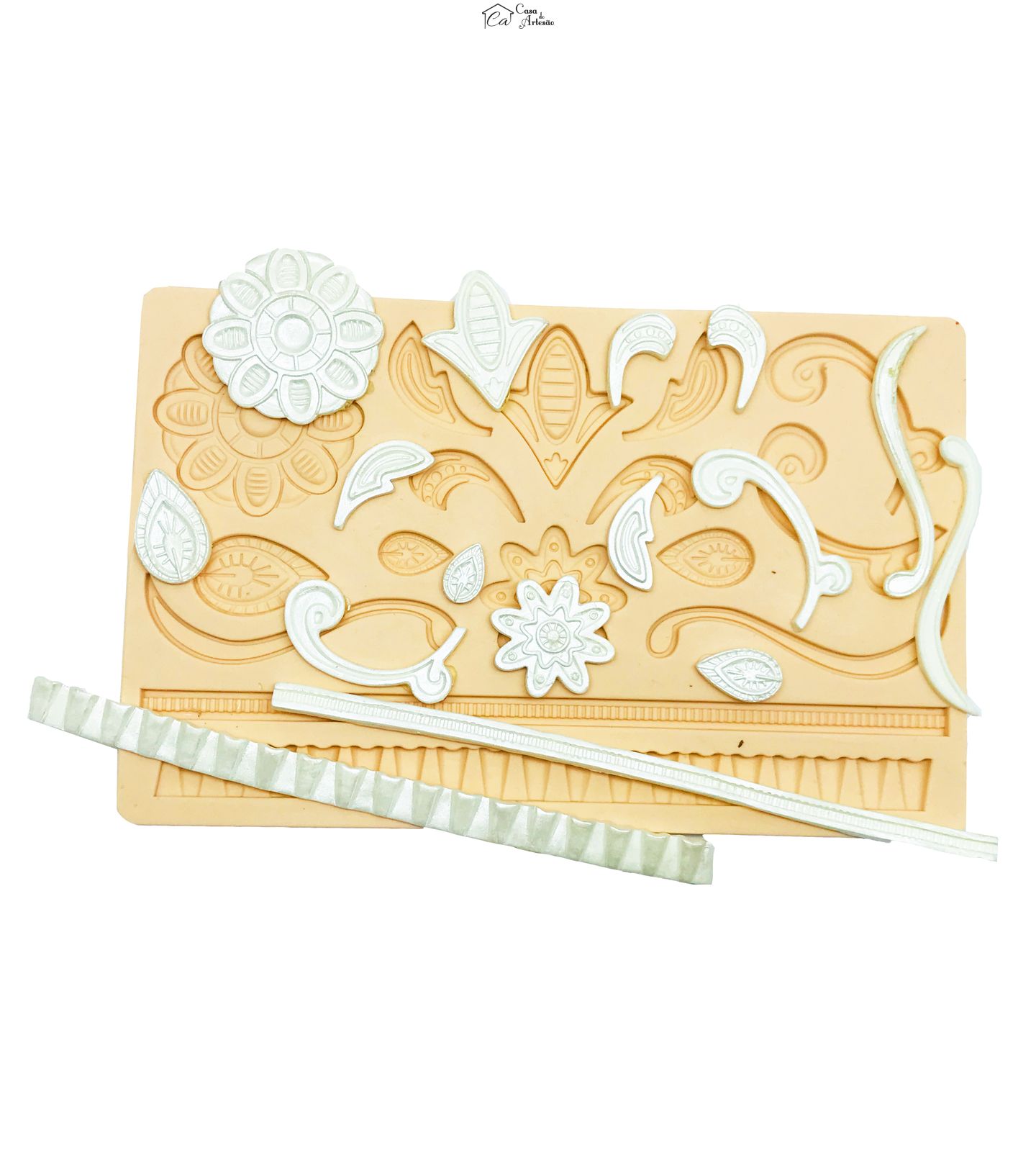 Molde de silicone - Border - Decorações Para Bolo - Mod.12 - Pe