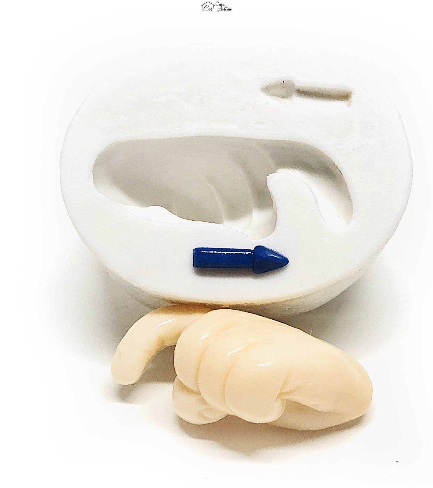 Molde de silicone - Alfabeto Libras - X - Grande - P1095