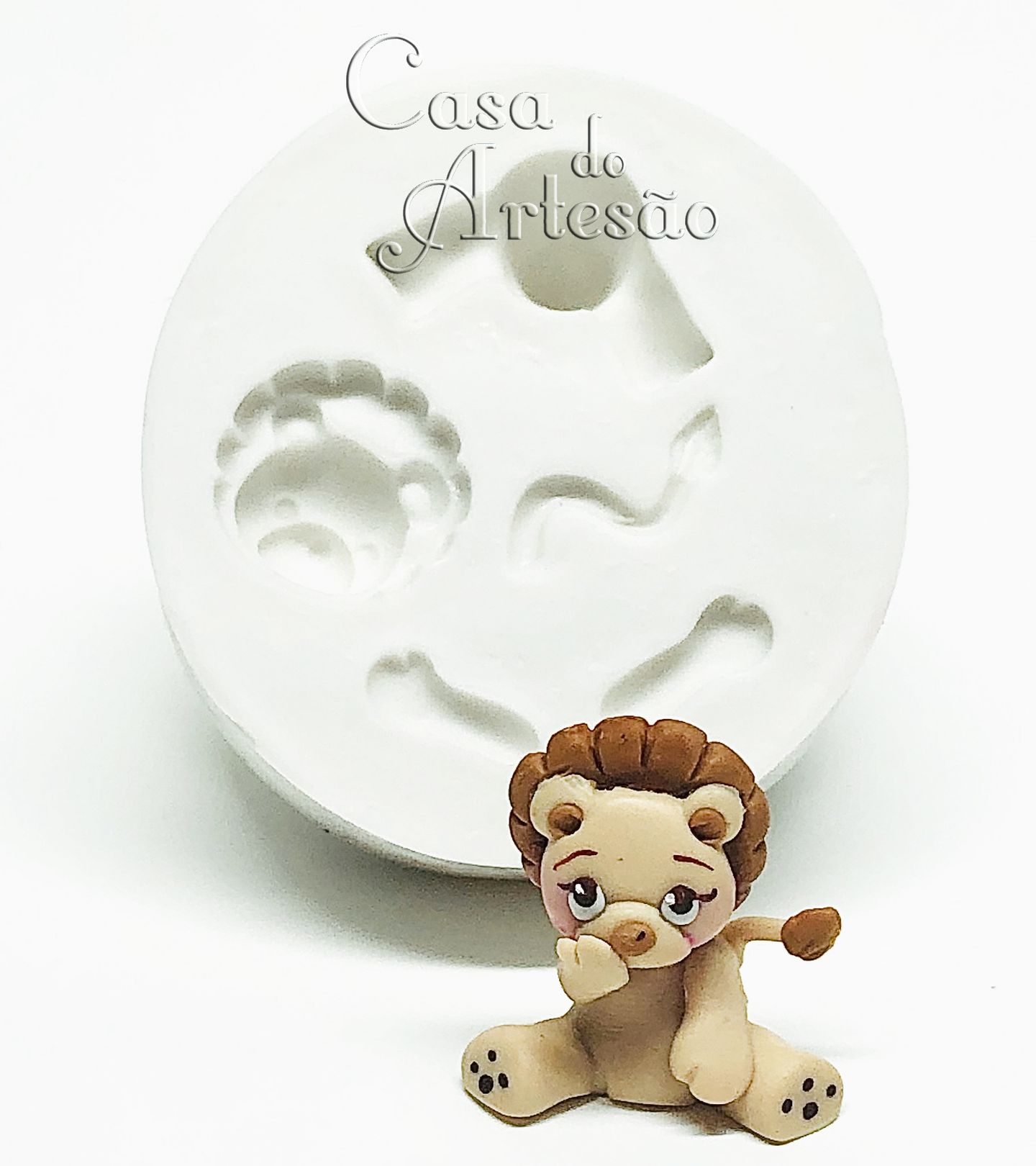 Molde de silicone - Leao - Corpo Tridimensional - Pequeno - P701