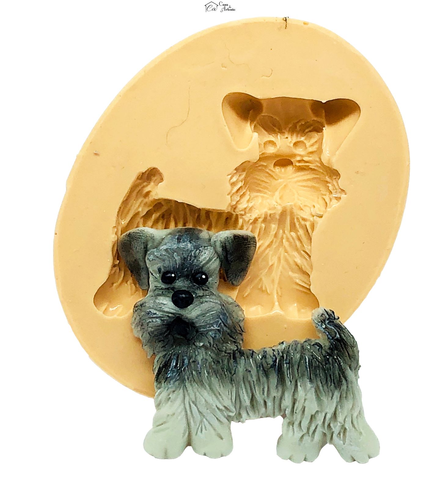 Molde de silicone - Cachorro - Schnauzer - Grande - P828