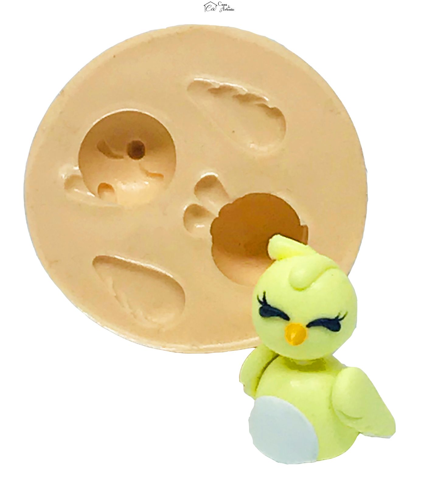 Molde de silicone - Pássaro - 3D - Mod. 03 - Pequeno - P633