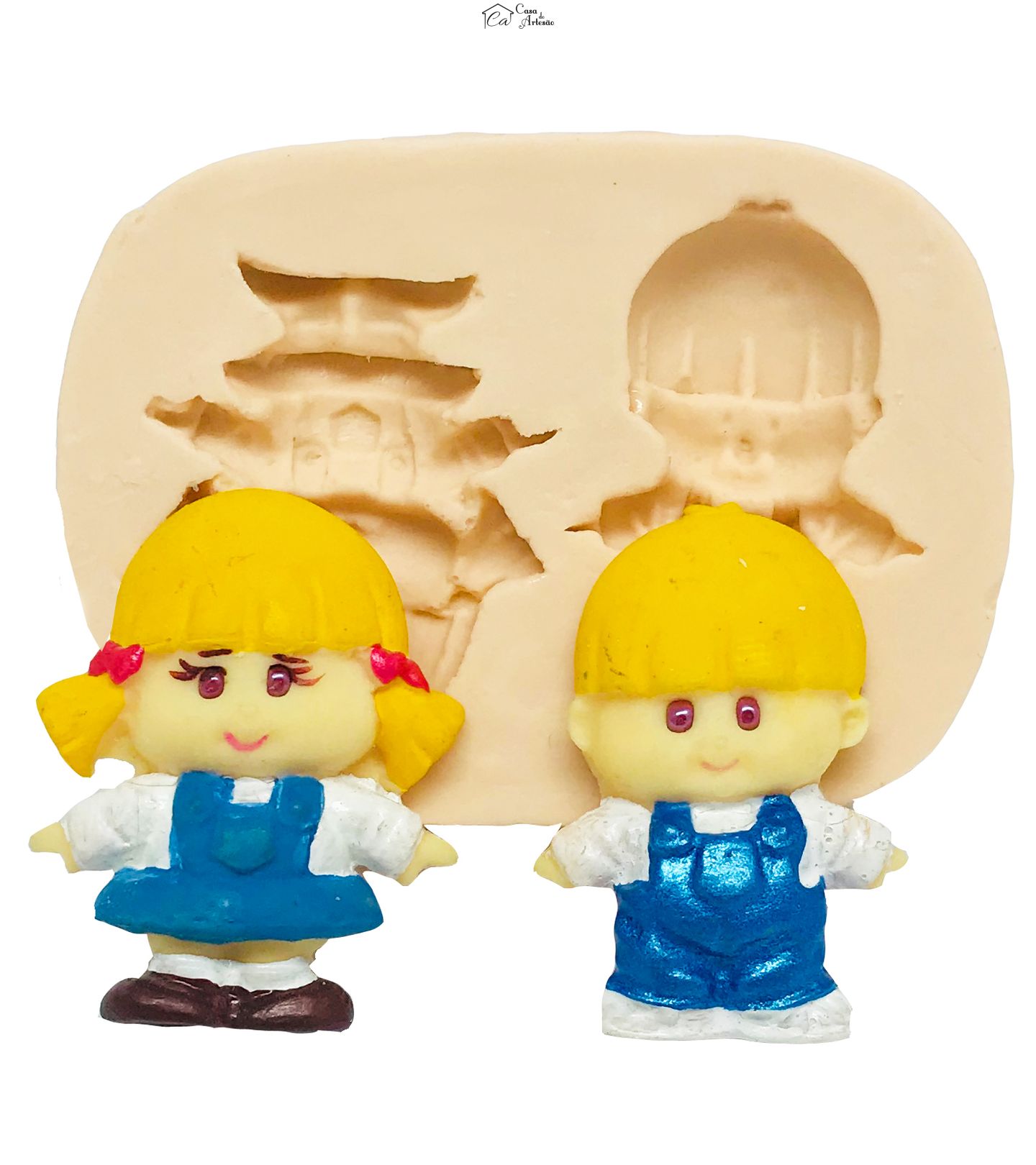 Molde de silicone - Menino / Menina - P 62