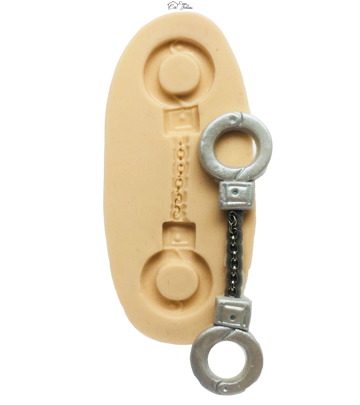 Molde de silicone - Policia - Algemas Grande - P302