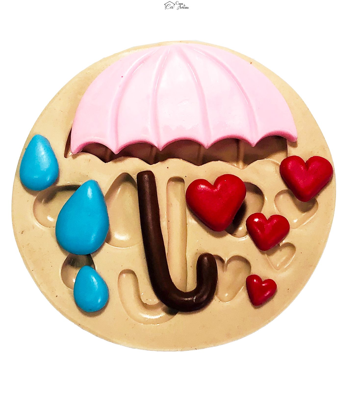 Molde de silicone - Chuva de Amor - Guarda Chuva e Gotas - P715
