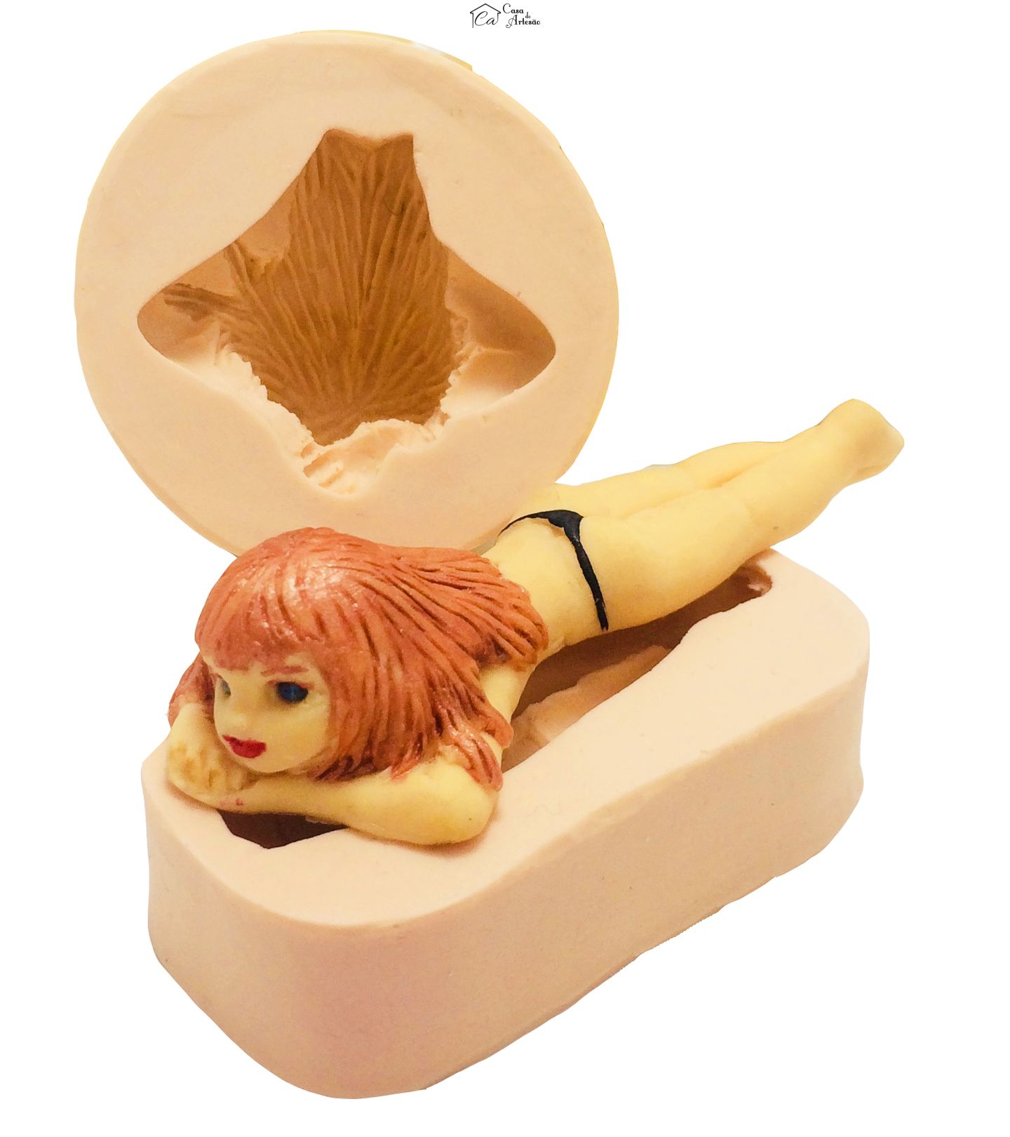 Molde de silicone - Moça Na Praia - P50