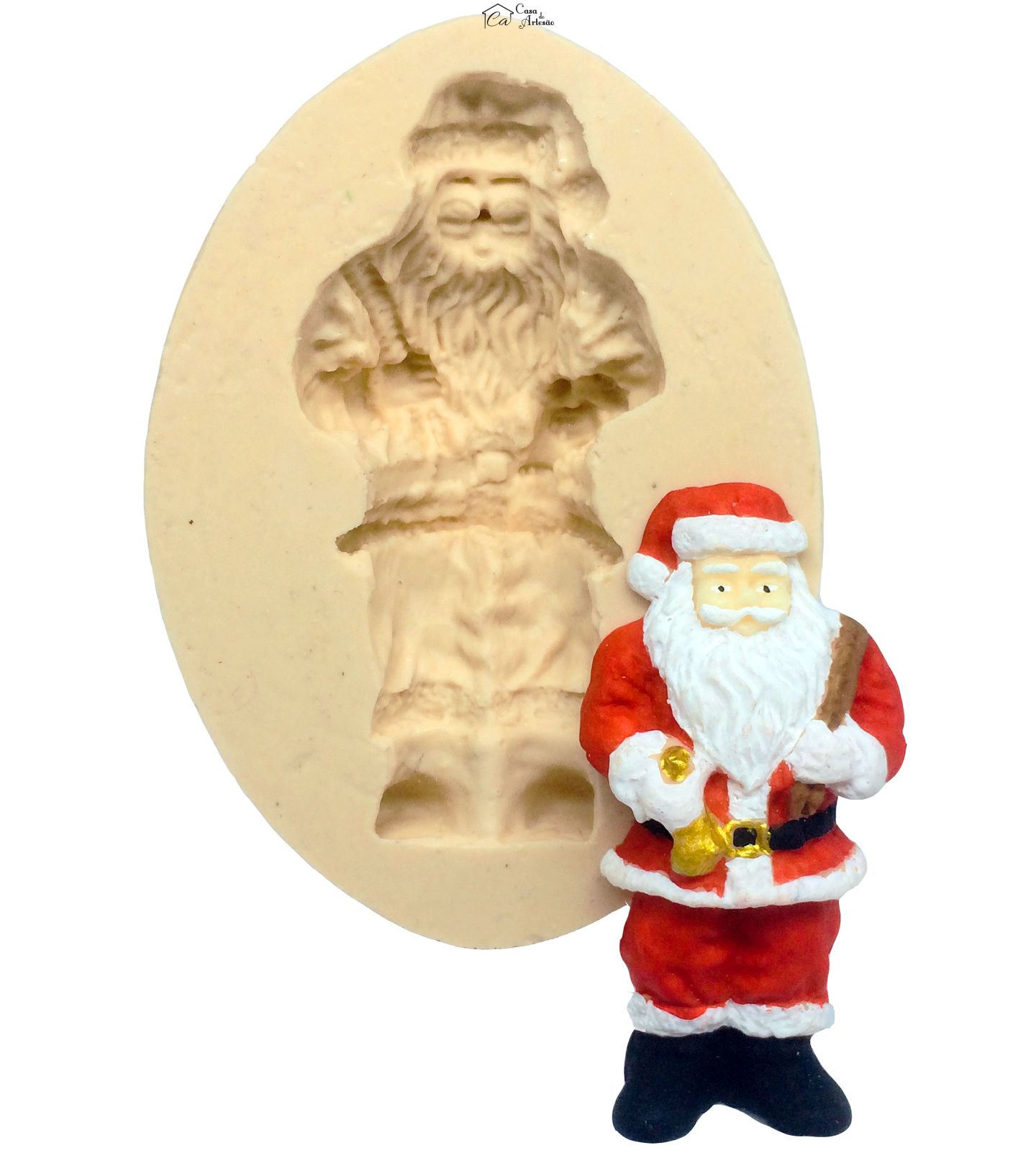Molde de silicone - Papai Noel com sino - P192