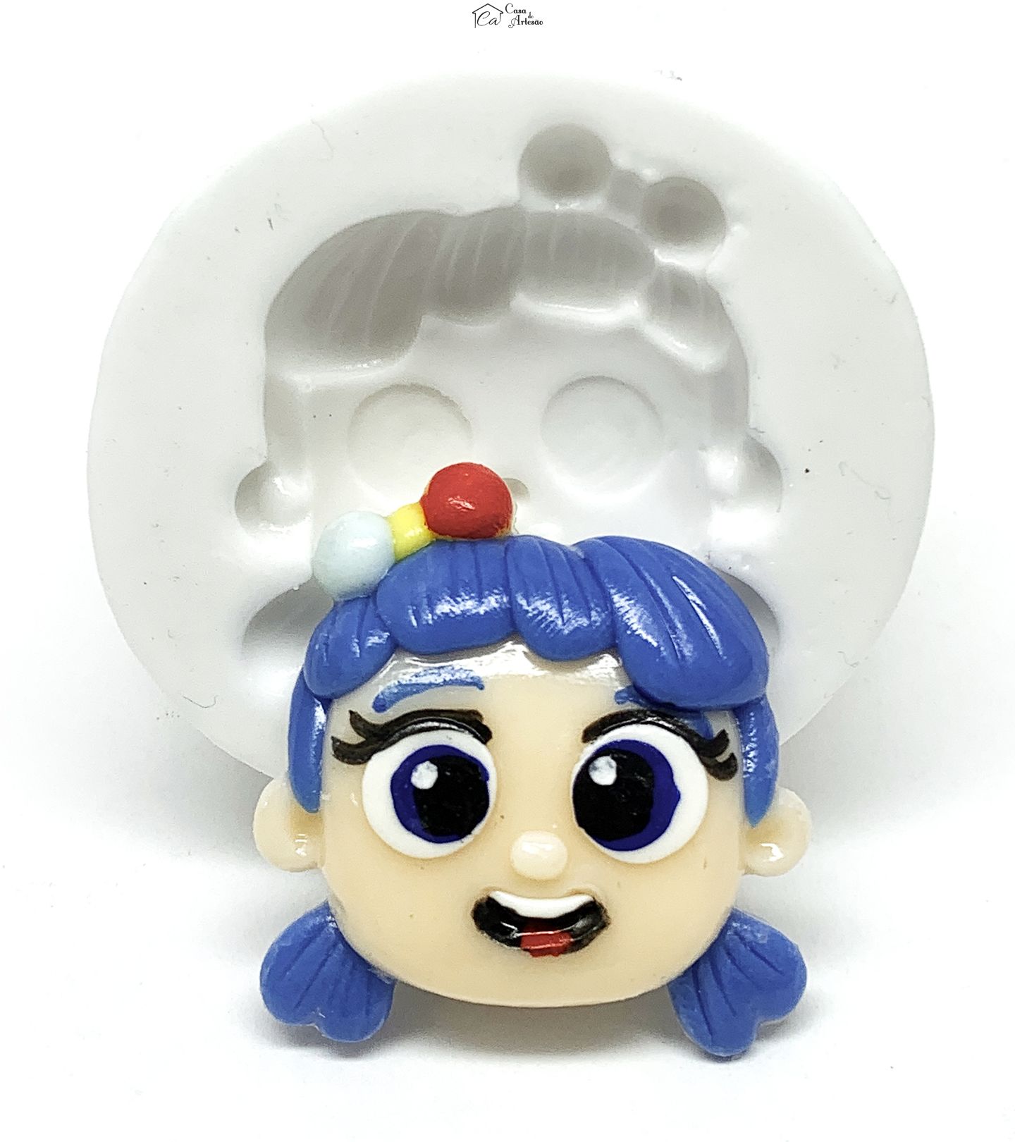 Molde de silicone - Vera e o Reino do Arco Iris - Rosto Vera - Medio - P1197