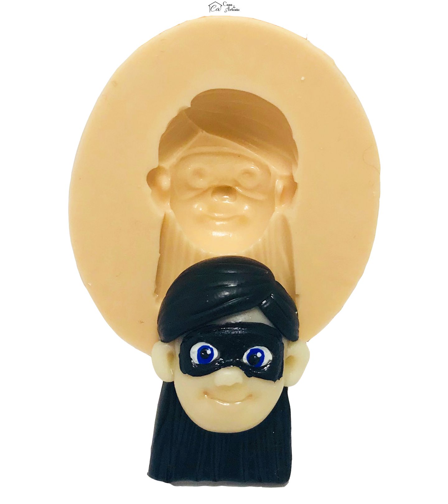 Molde de silicone - Os Incriveis - Rosto Violeta - Pequeno - P420