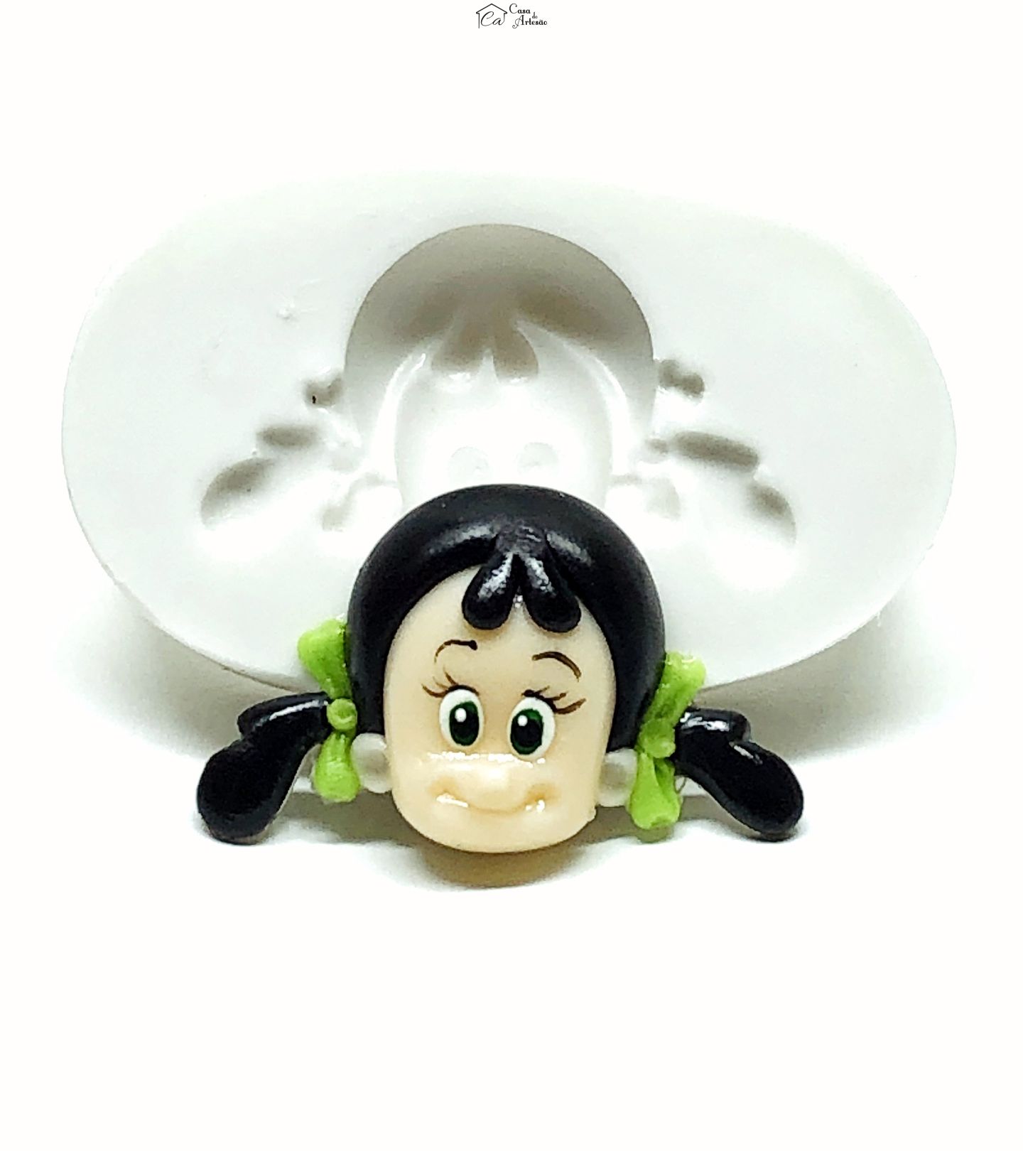 Molde de silicone - Cleo e Cuquim - Rosto Colitas - Pequeno - P1011