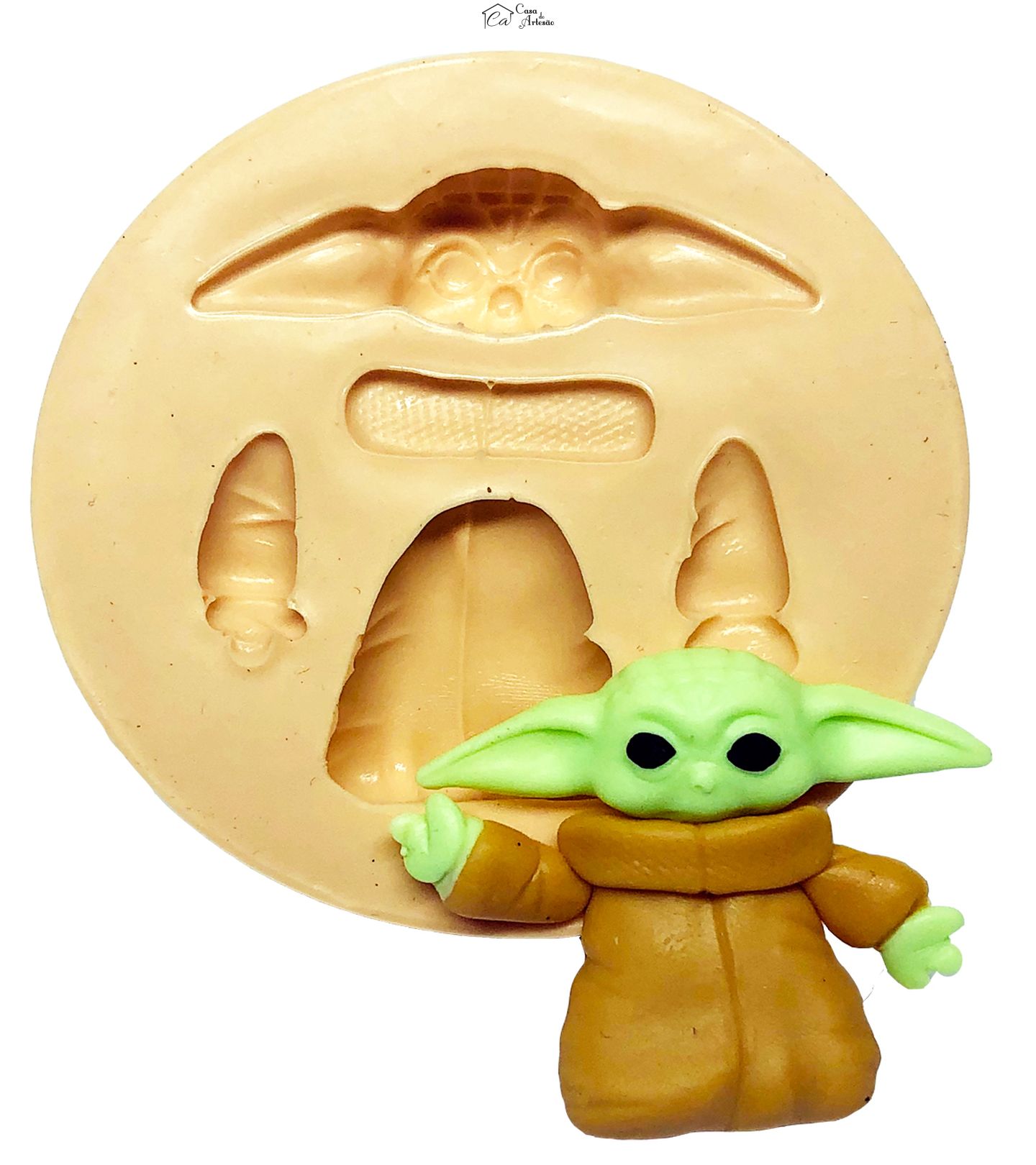 Molde de silicone - Guerra nas Estrelas - Mestre Yoda Baby - Pequeno - P738