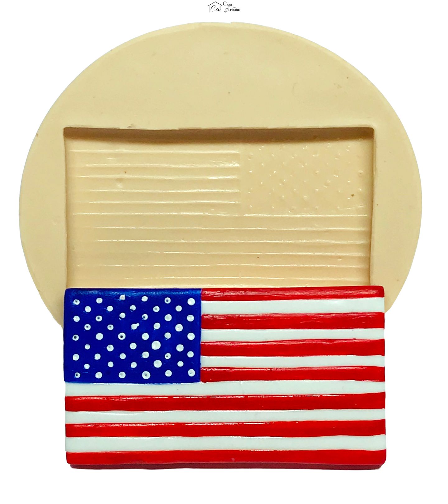 Molde de silicone - Estados Unidos - Bandeira - Grande - P581