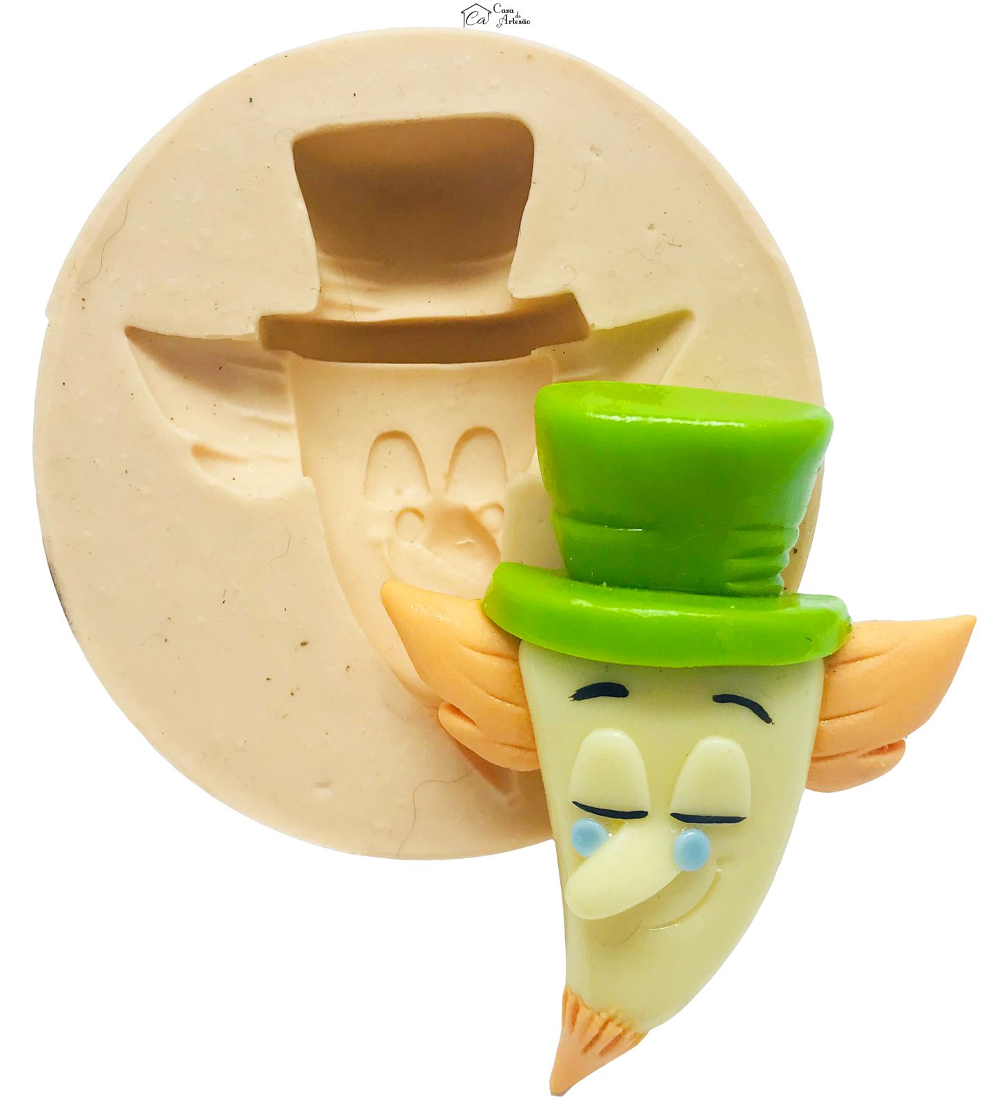 Molde de silicone - Sitio do Pica Pau Amarelo - Rosto Visconde - Grande - P494