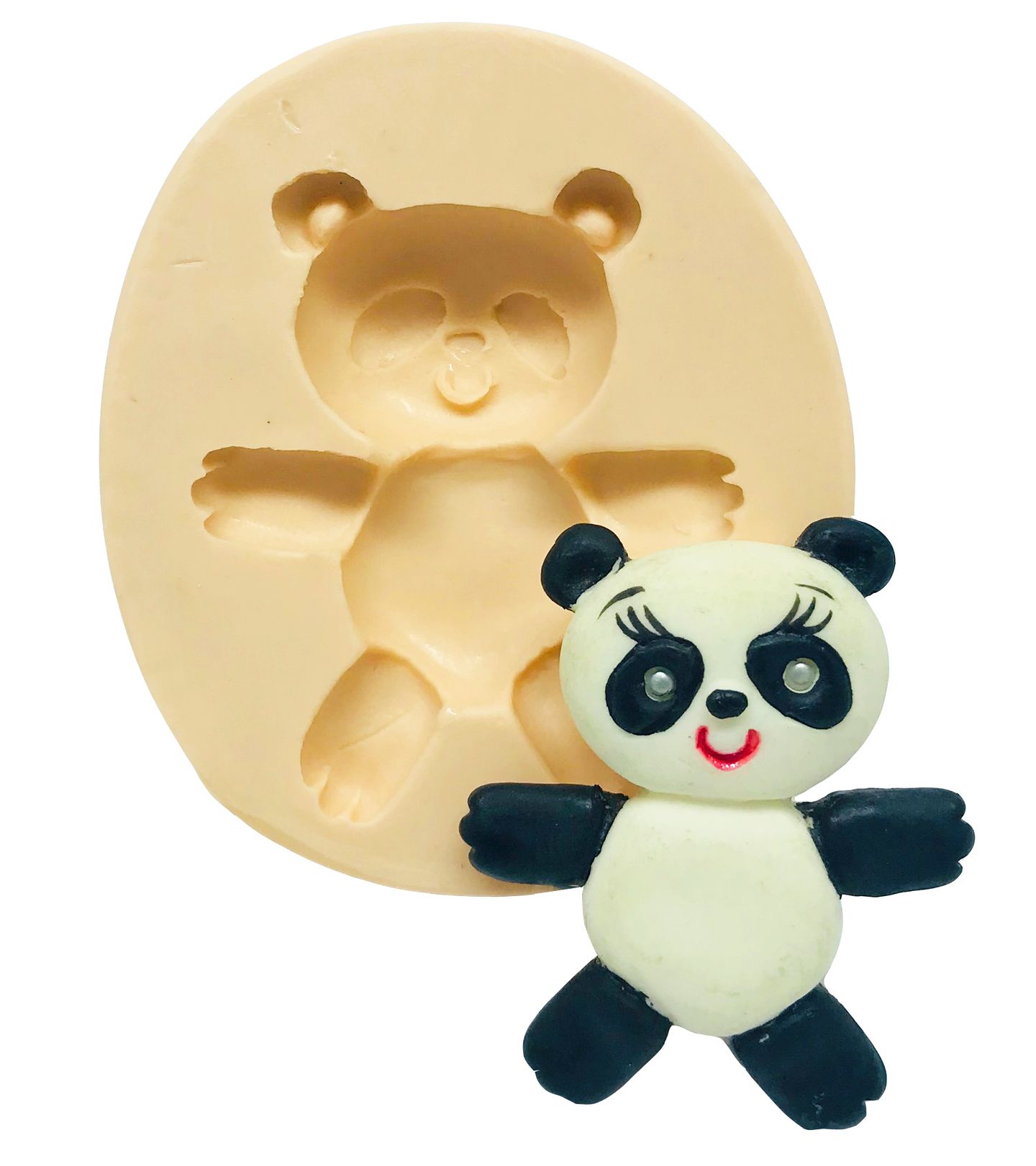Molde de silicone - Urso Panda Médio