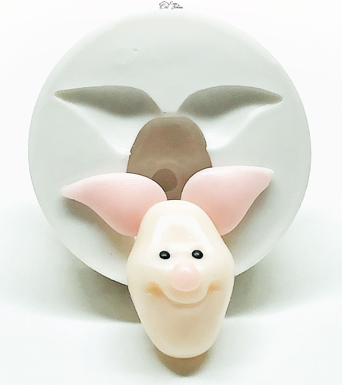 Molde de silicone - Urso Pooh - Rosto Leitao - Medio - P1012