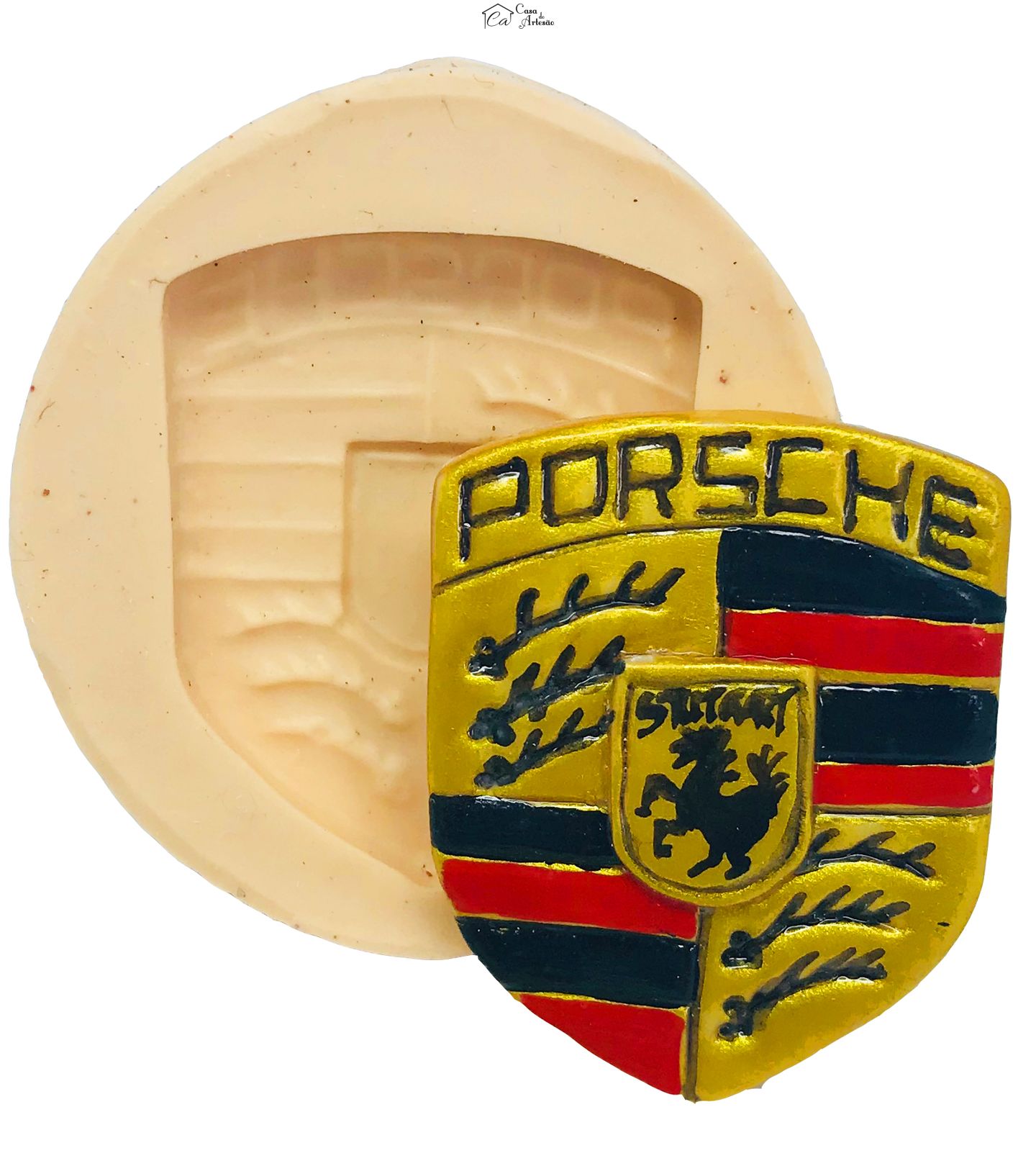 Molde de silicone - Porsche - Logo Medio - P472