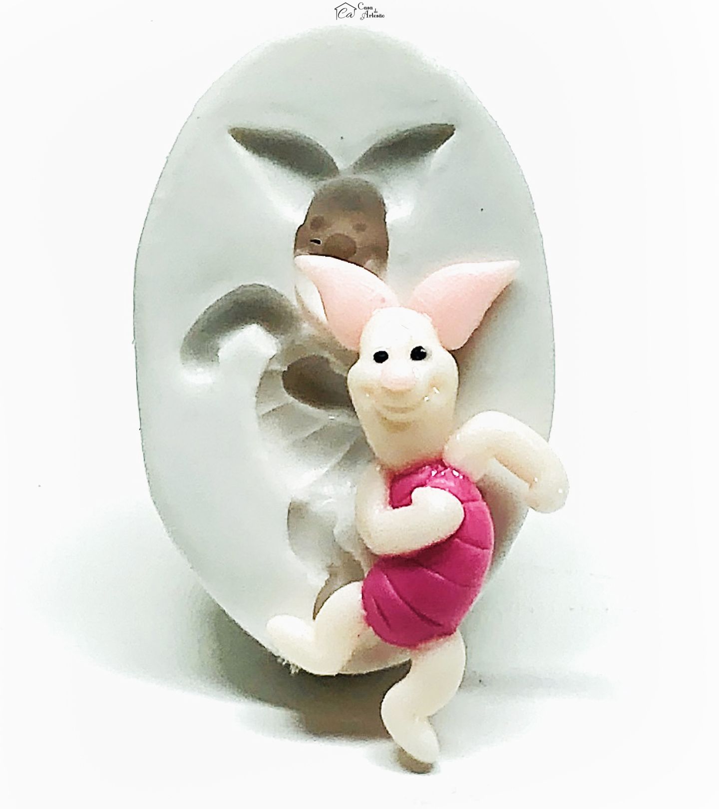 Molde de silicone - Urso Pooh - Leitao - Pequeno - P970