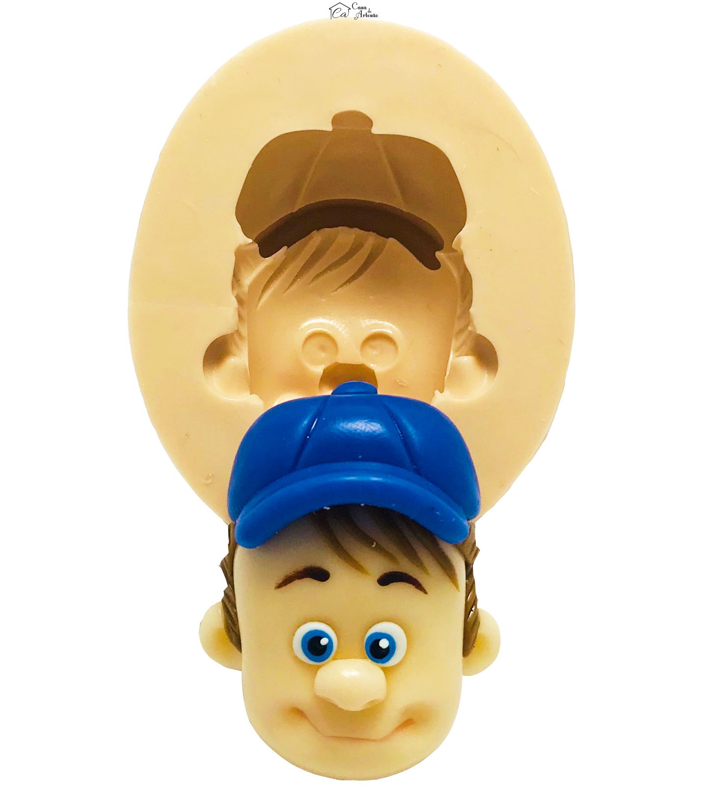 Molde de silicone - Detona Ralph - Rosto Conserta Felix Jr - Medio - P431