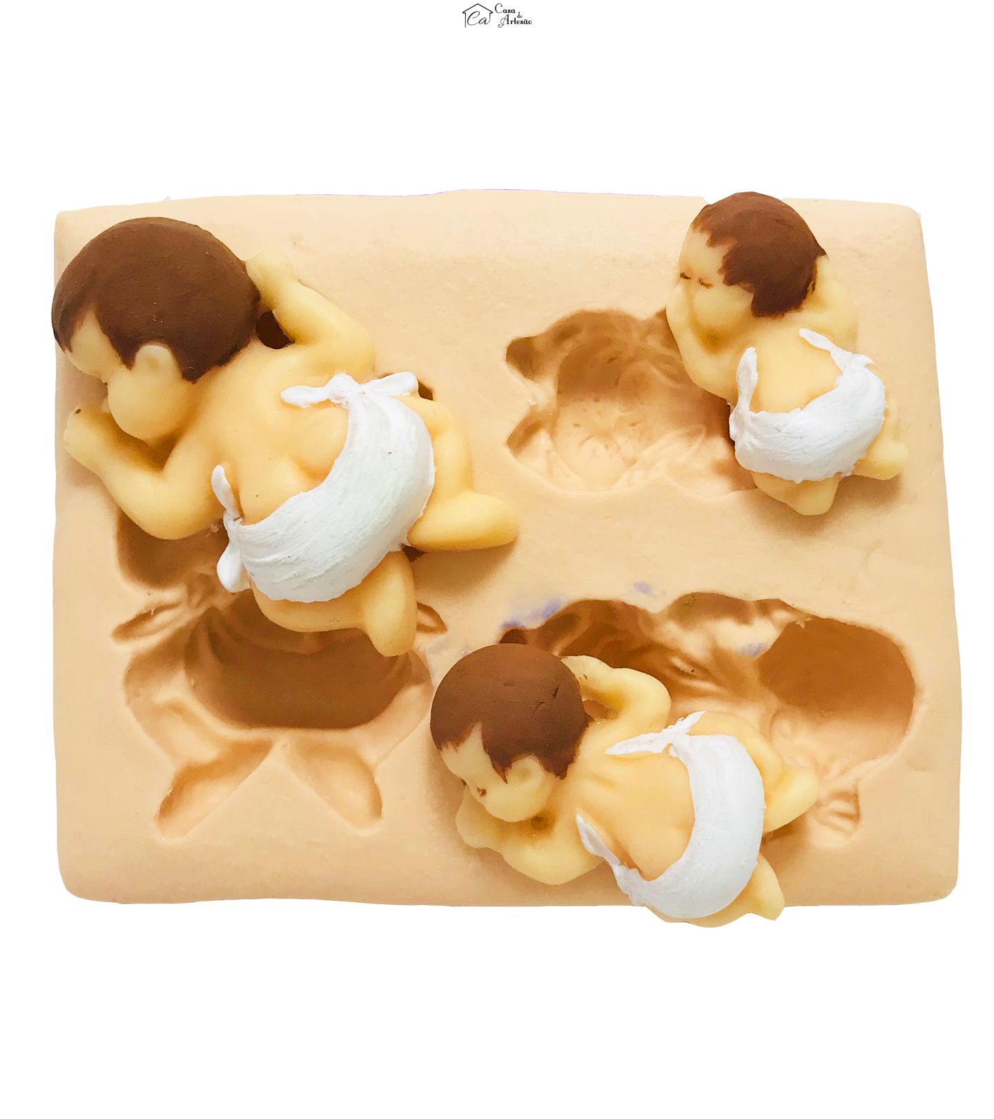 Molde de silicone - Bebes de Bruços - 3 Tamanhos - P142