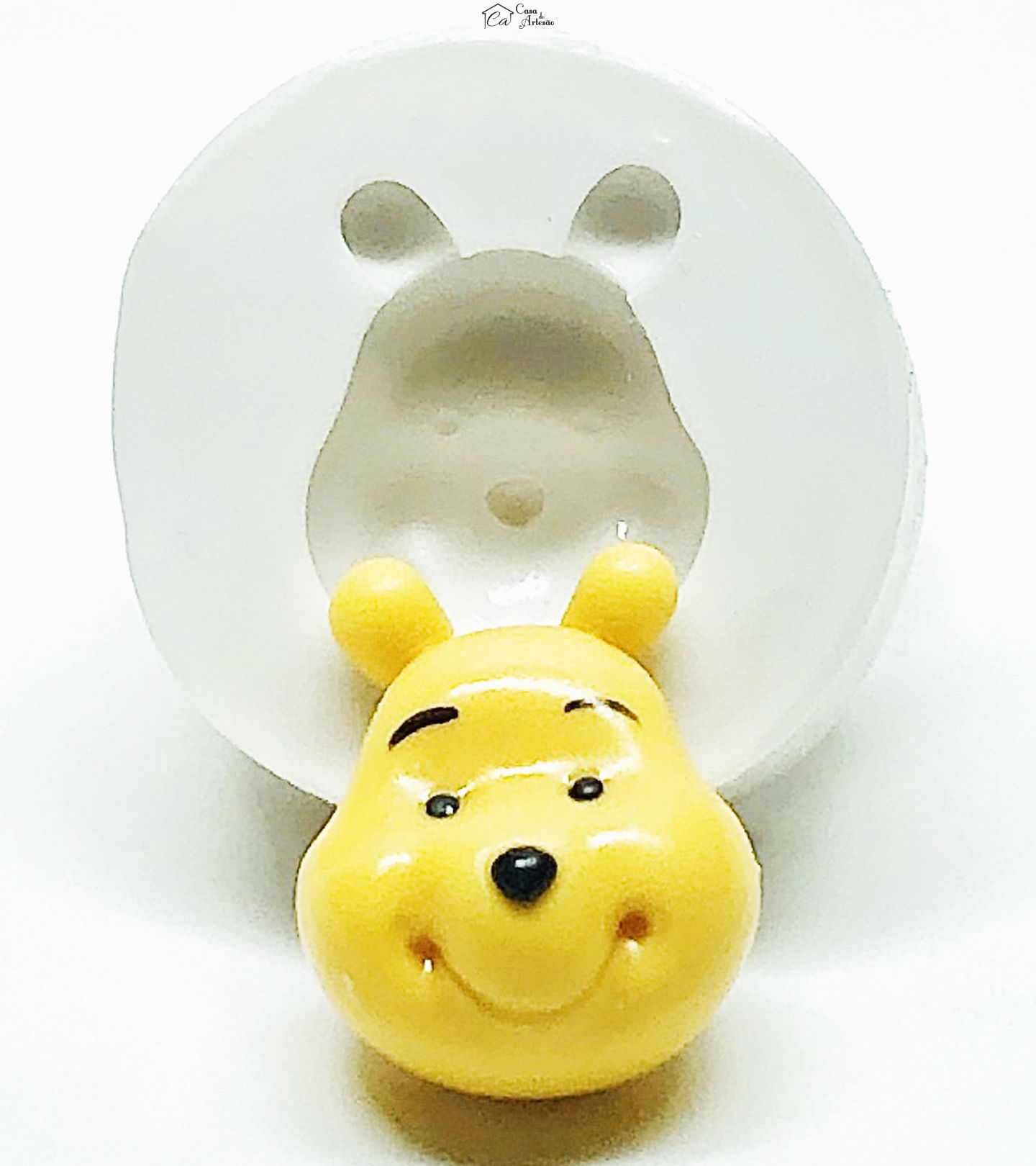 Molde de silicone - Urso Pooh - Rosto Pooh - Pequeno - P1014