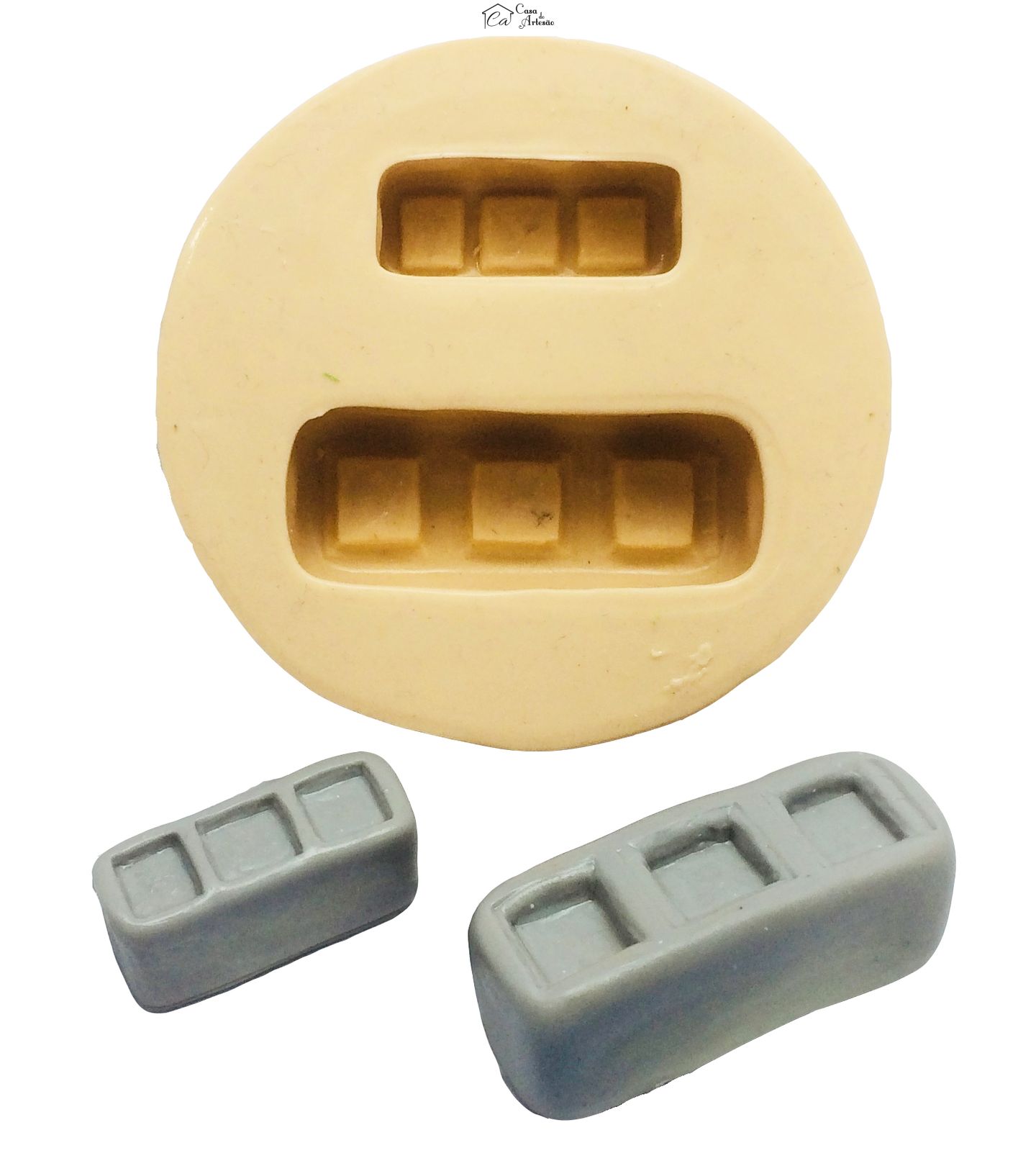 Molde de silicone - Bloco Concreto - 02 Tamanhos