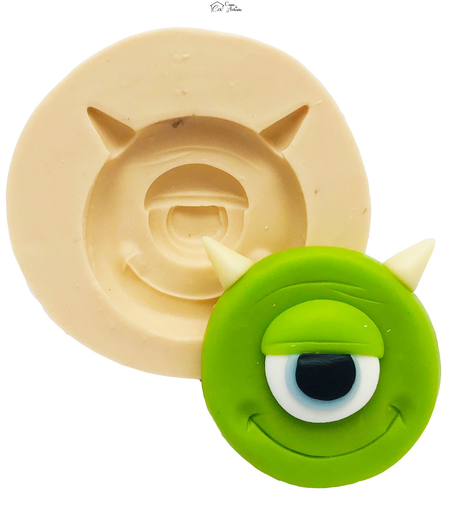 Molde de silicone - Monstros S/A - Rosto Mike Chapado - Pequeno - P454