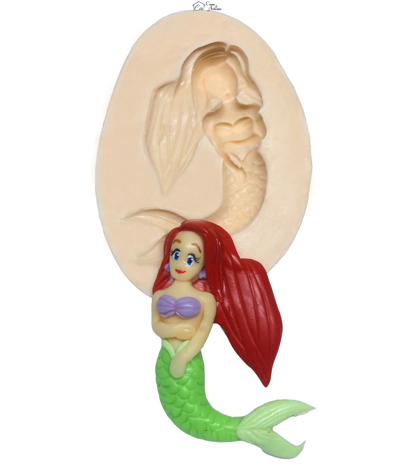 Molde de silicone - Pequena Sereia - Ariel - Pequena - P250