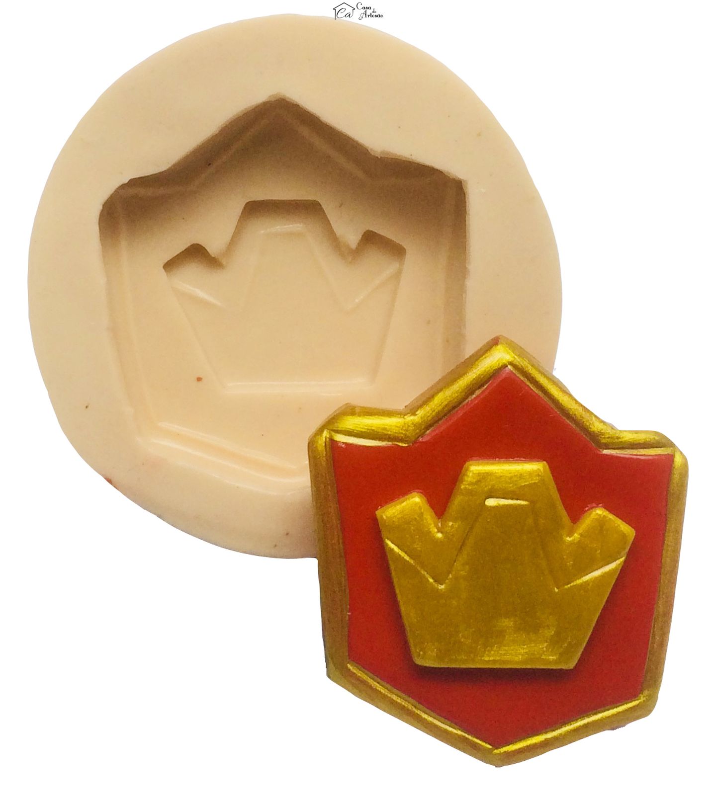 Molde de silicone - Clash Royale - Escudo 03 - Grande - P202