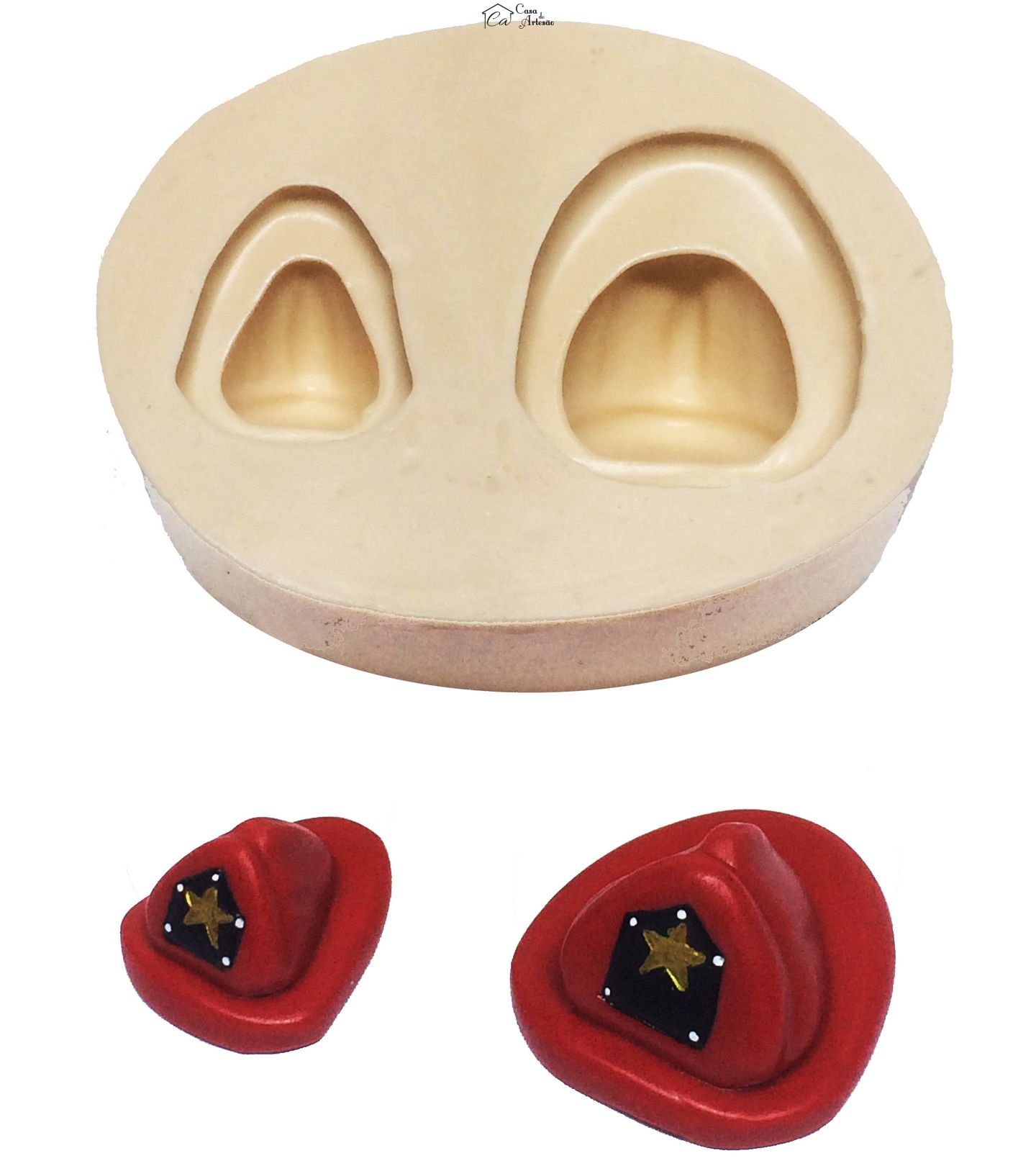 Molde de silicone - Bombeiros - Chapéu 02 Tamanhos - P248