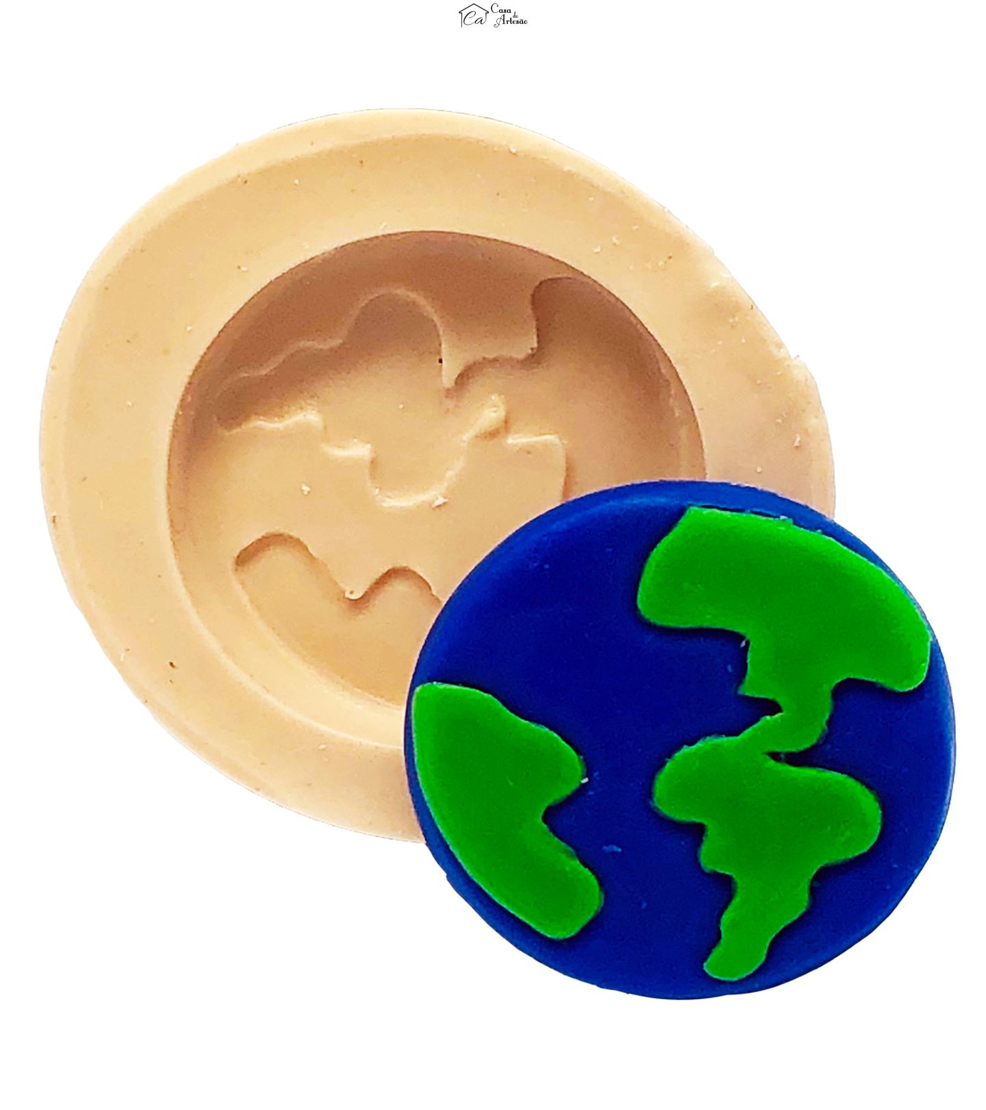 Molde de silicone - Astronauta - Planeta Terra - Medio - P791