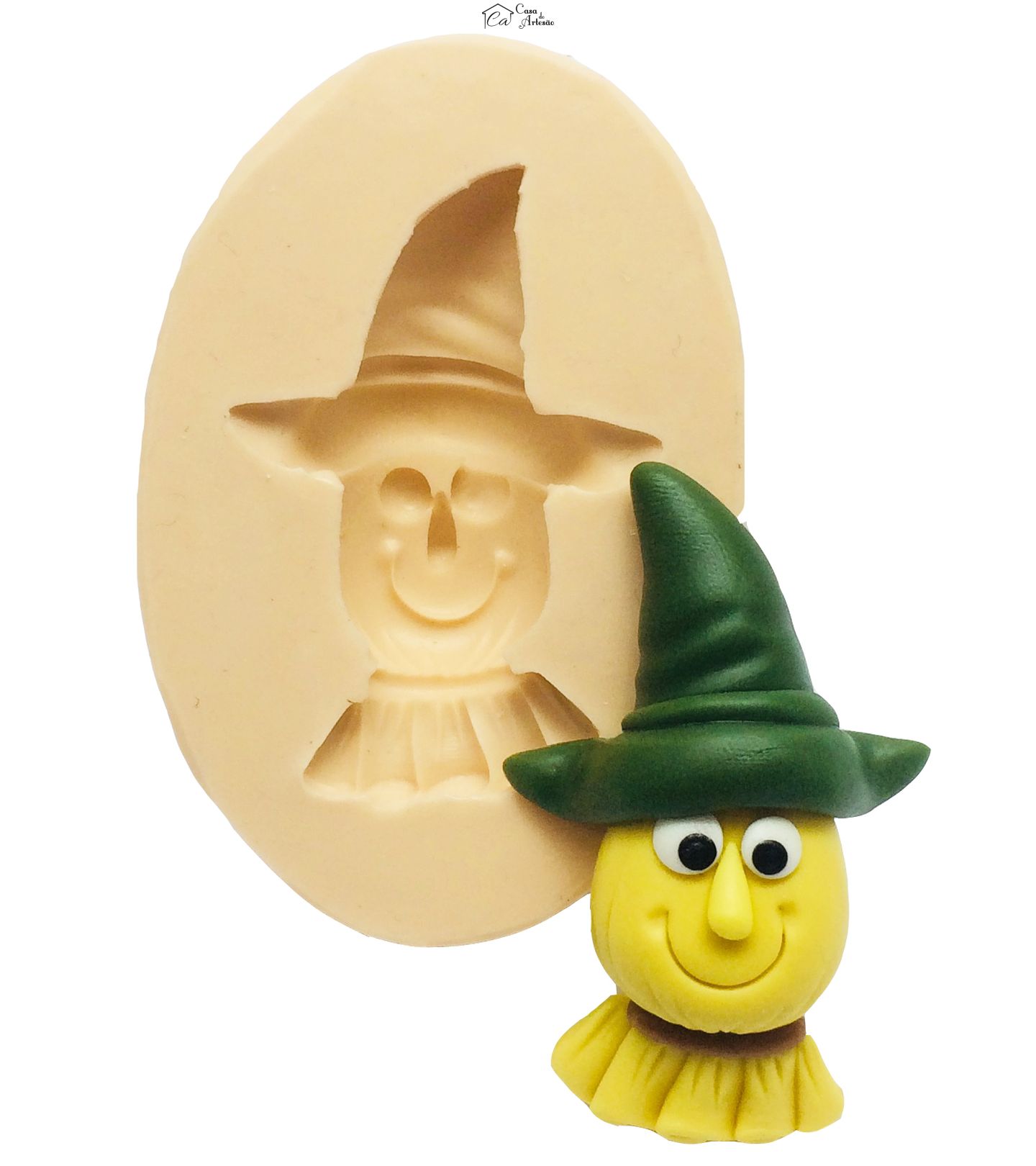 Molde de silicone - Magico de Oz - Rosto Espantalho Medio - P245