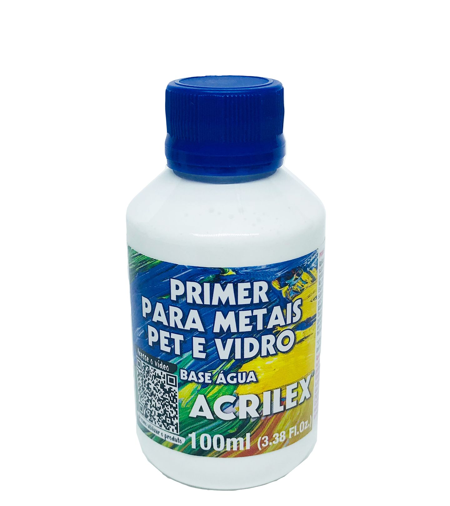 Primer Acrilex - p/ Metais, Vidro e Pet - Base Agua - 100 mL - Cod.18910