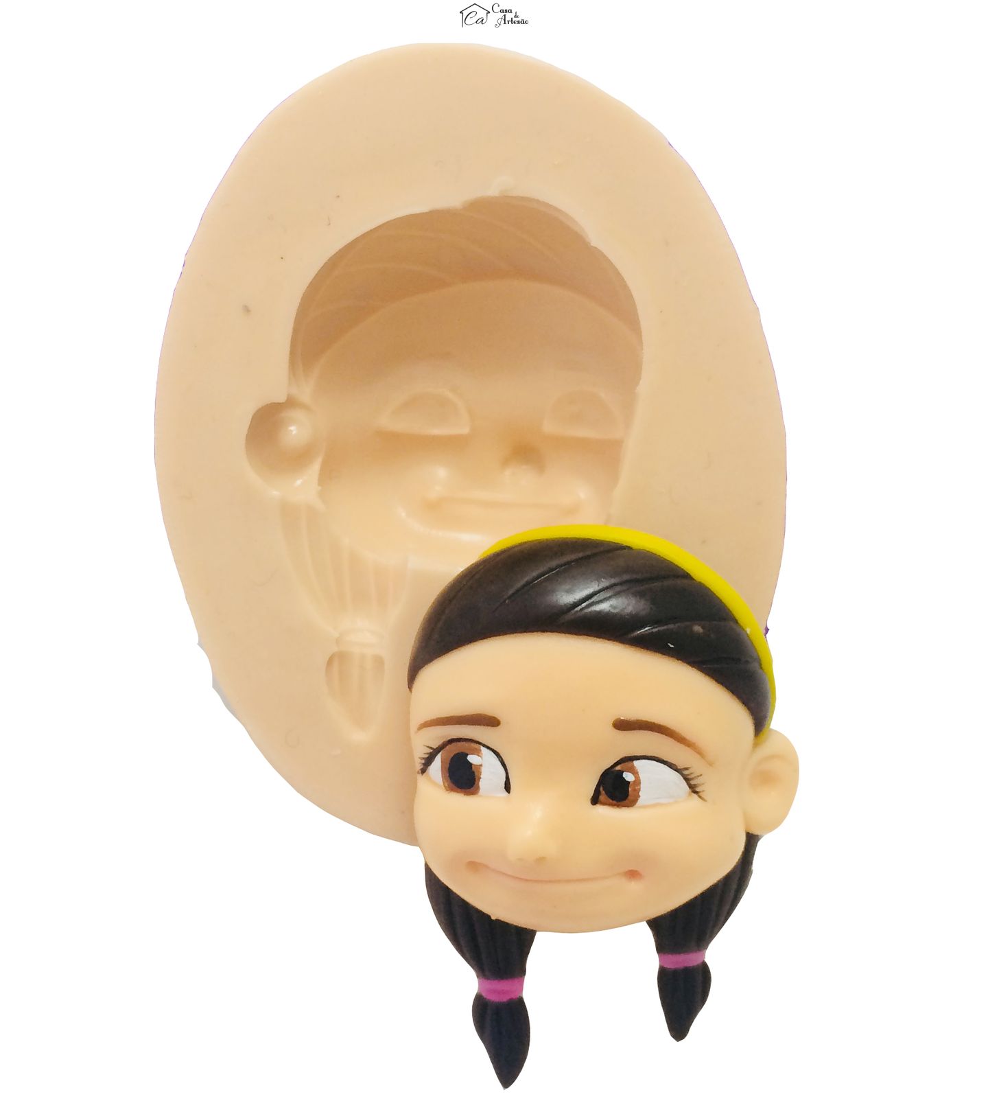 Molde de silicone - Touro Ferdinando - Rosto Nina Grande - P374