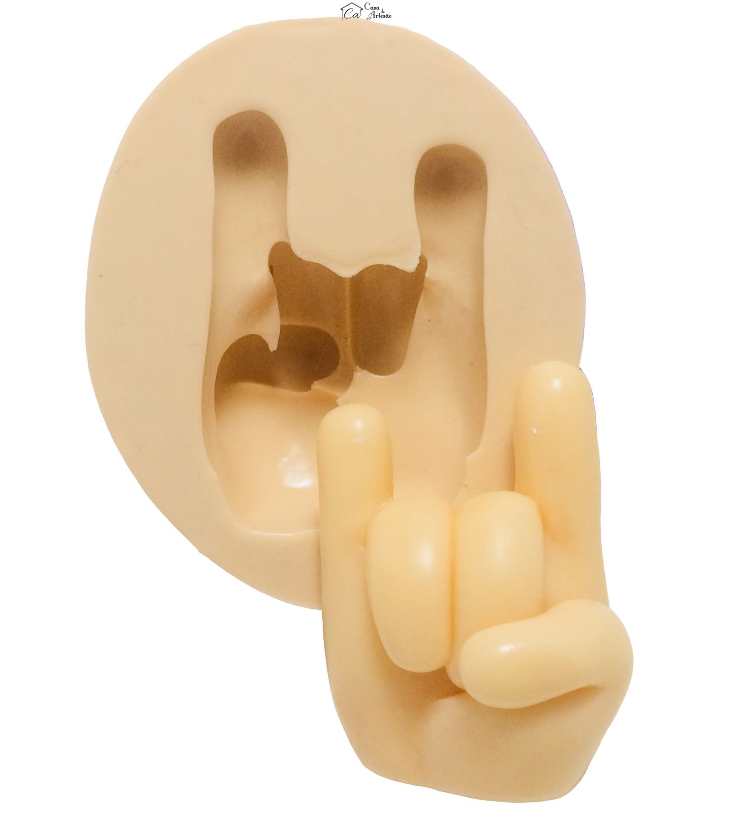 Molde de silicone - Rock - Mao - Media - P404