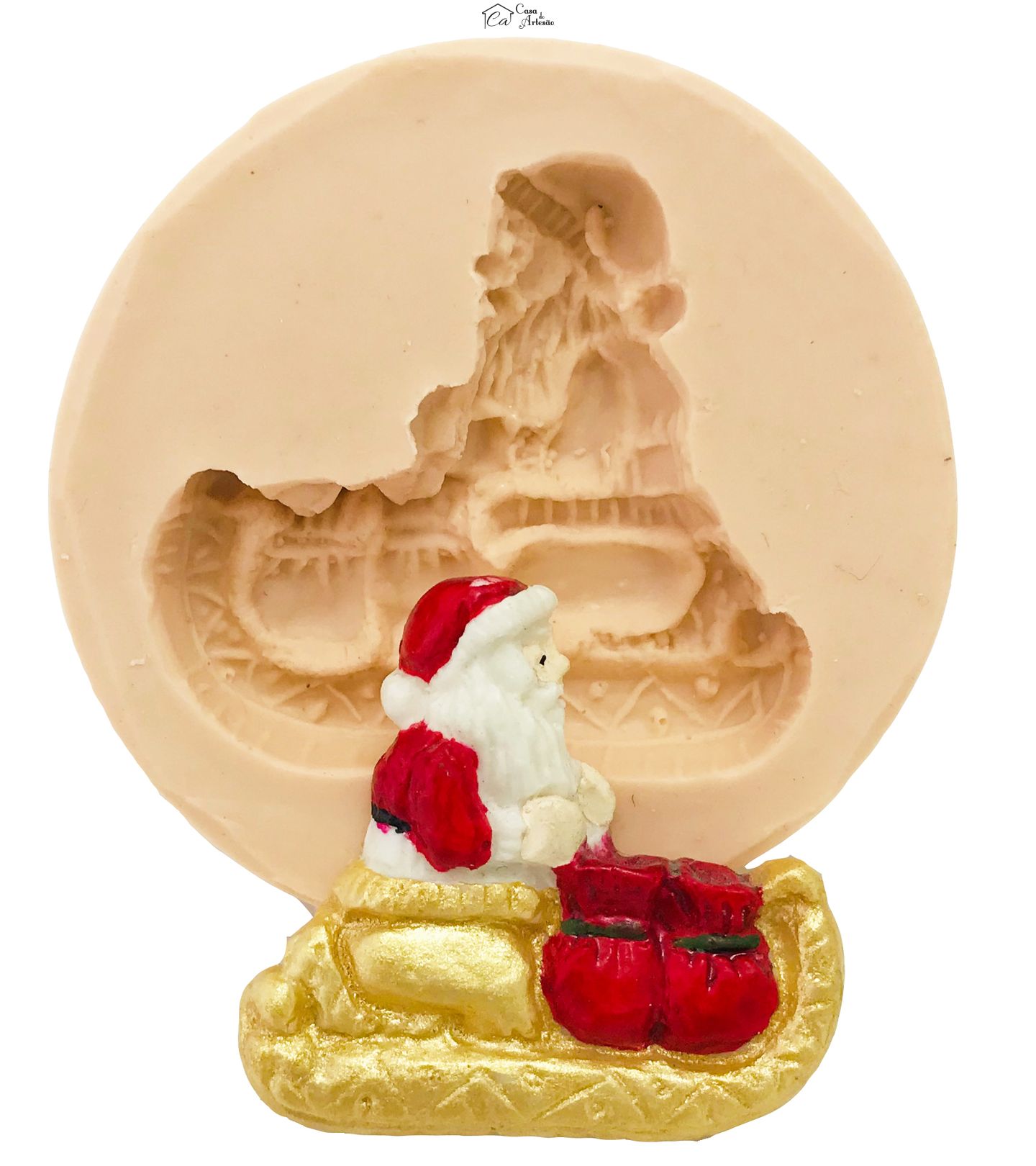 Molde de silicone - Papai Noel c/ Treno