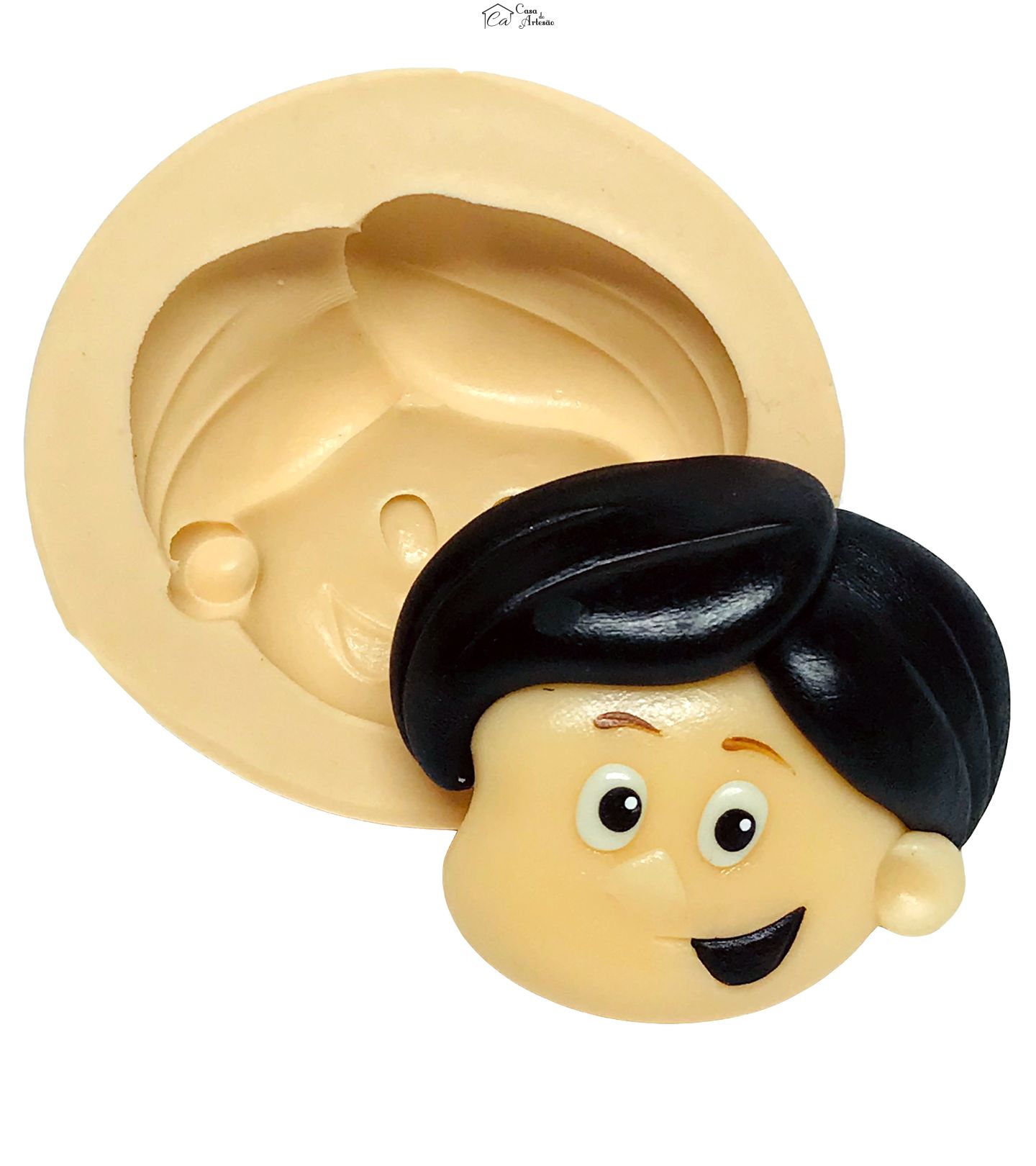 Molde de silicone - Tres Palavrinhas - Rosto Miguel - Grande - P566