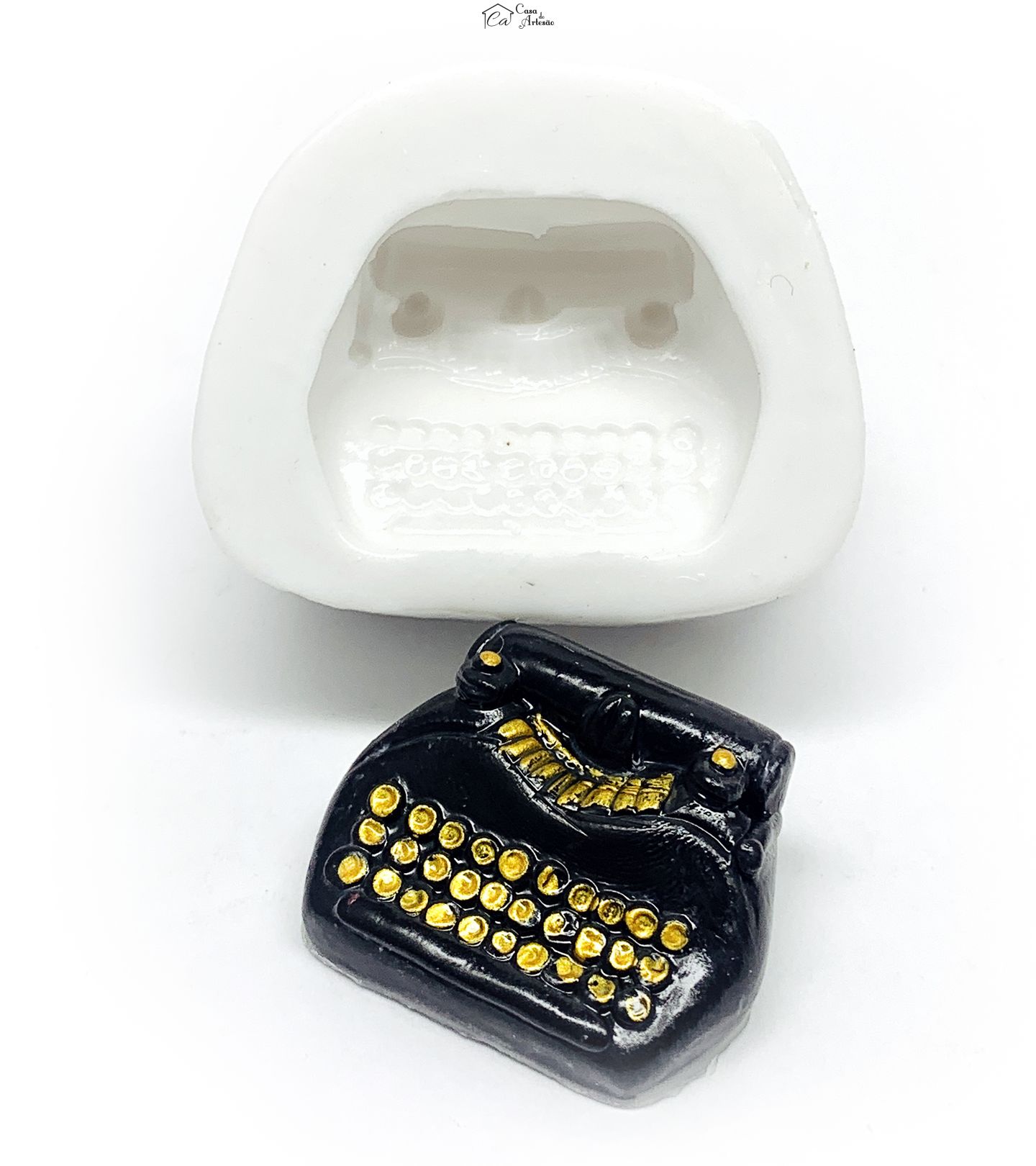 Molde de silicone - Wandinha - Maquina Escrever - Media - P1202