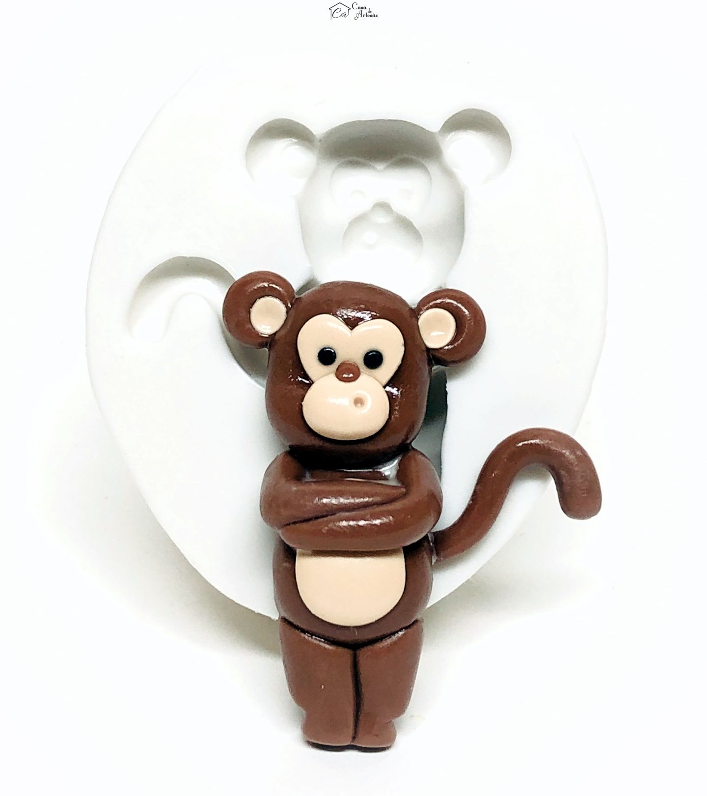 Molde de silicone - Macaco - Grande - P1087