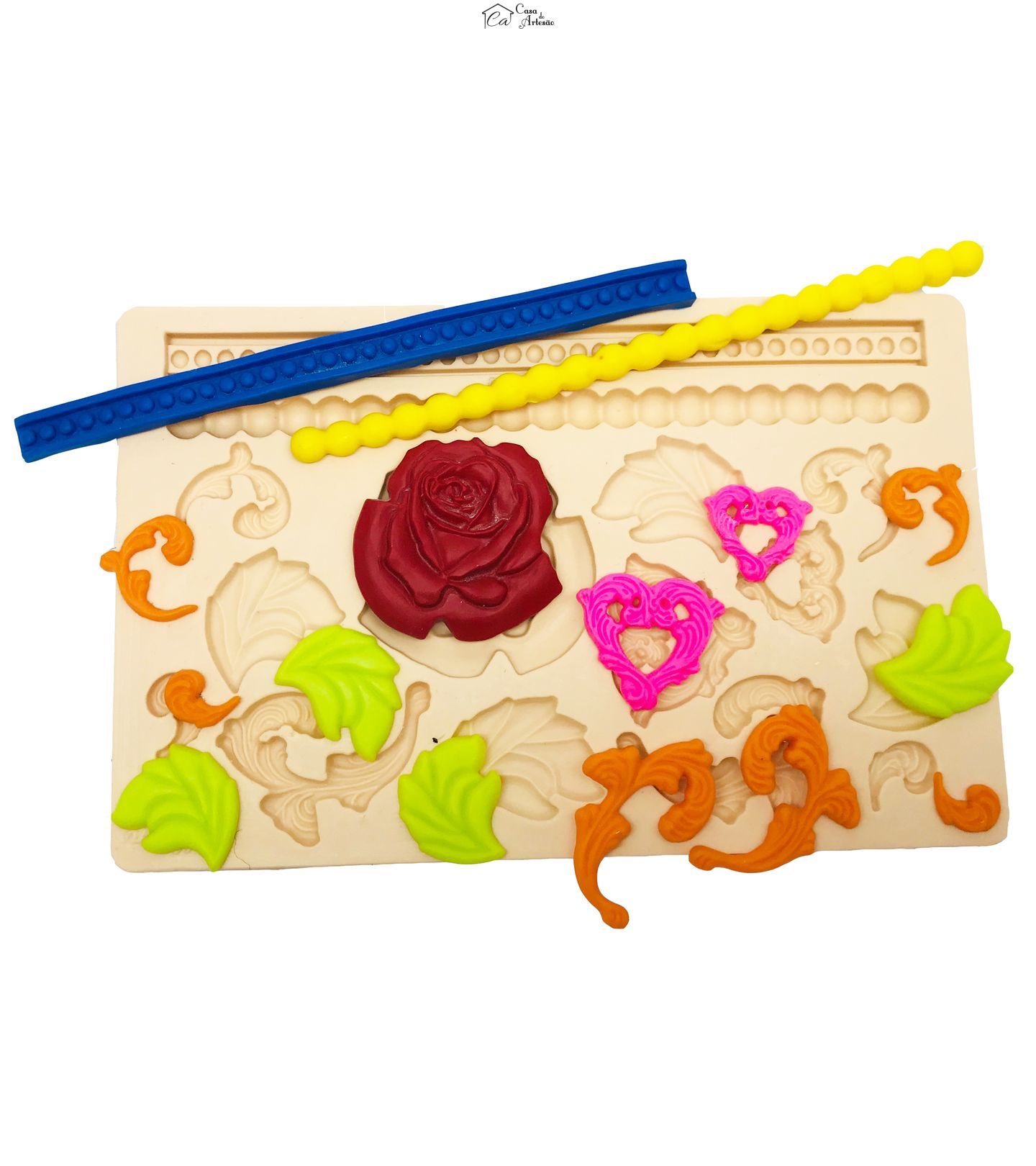 Molde de silicone - Border - Decorações Para Bolo - Mod.02 - PE