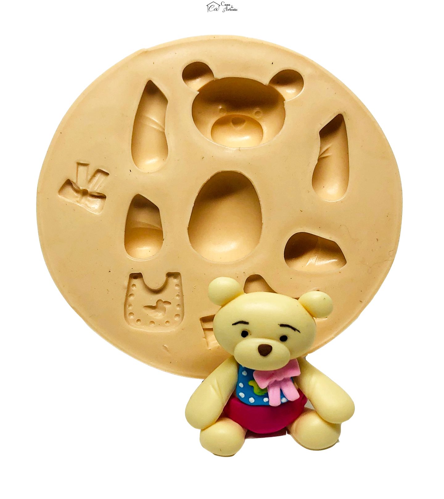 Molde de silicone - Urso 3D - Medio - P720