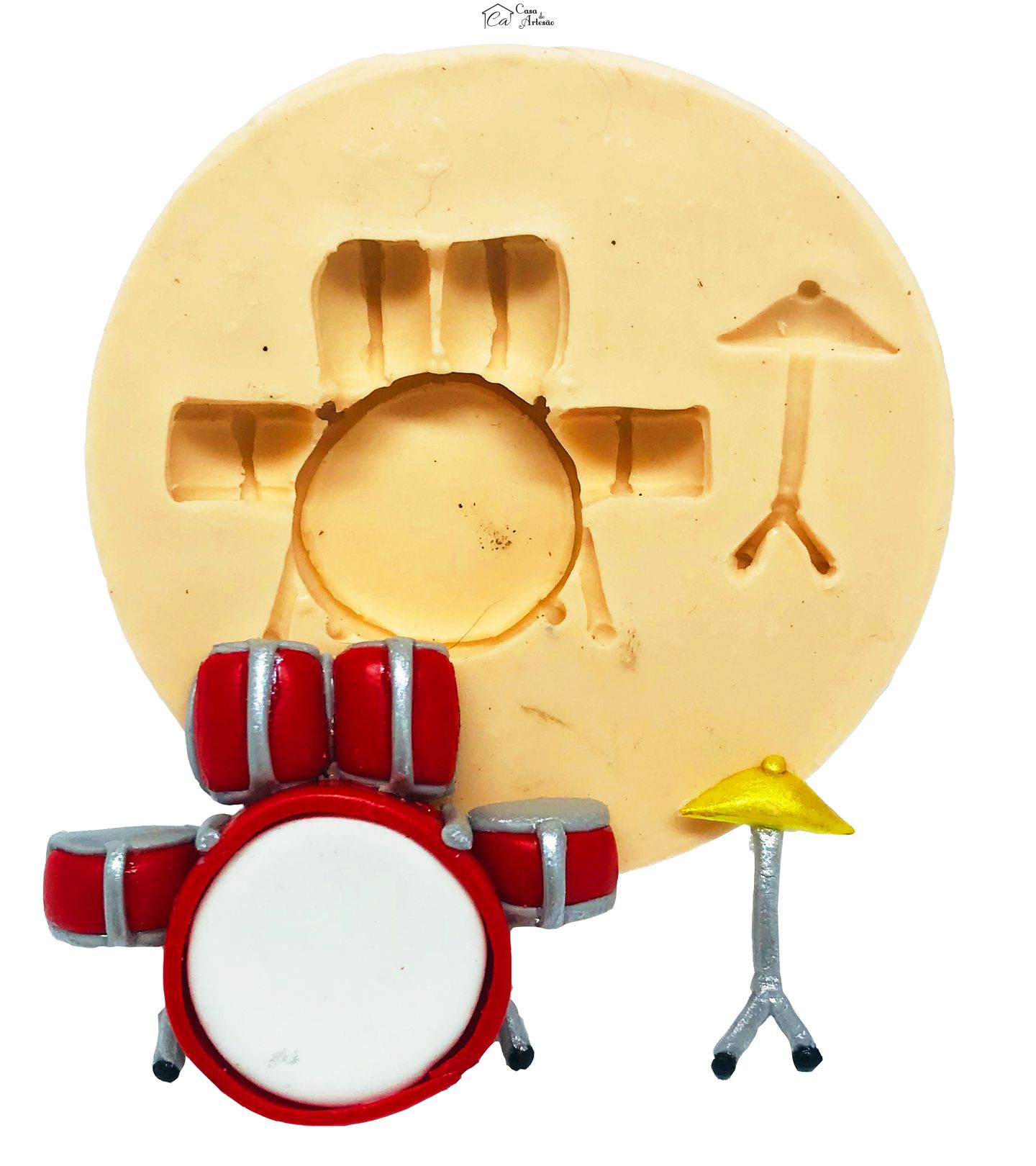 Molde de silicone - Instrumentos Musicais - Bateria - Pequena - P474