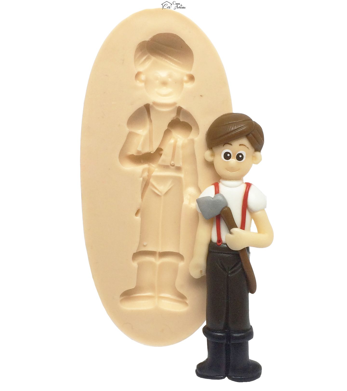 Molde de silicone - Chapeuzinho Vermelho - Caçador Grande - P315