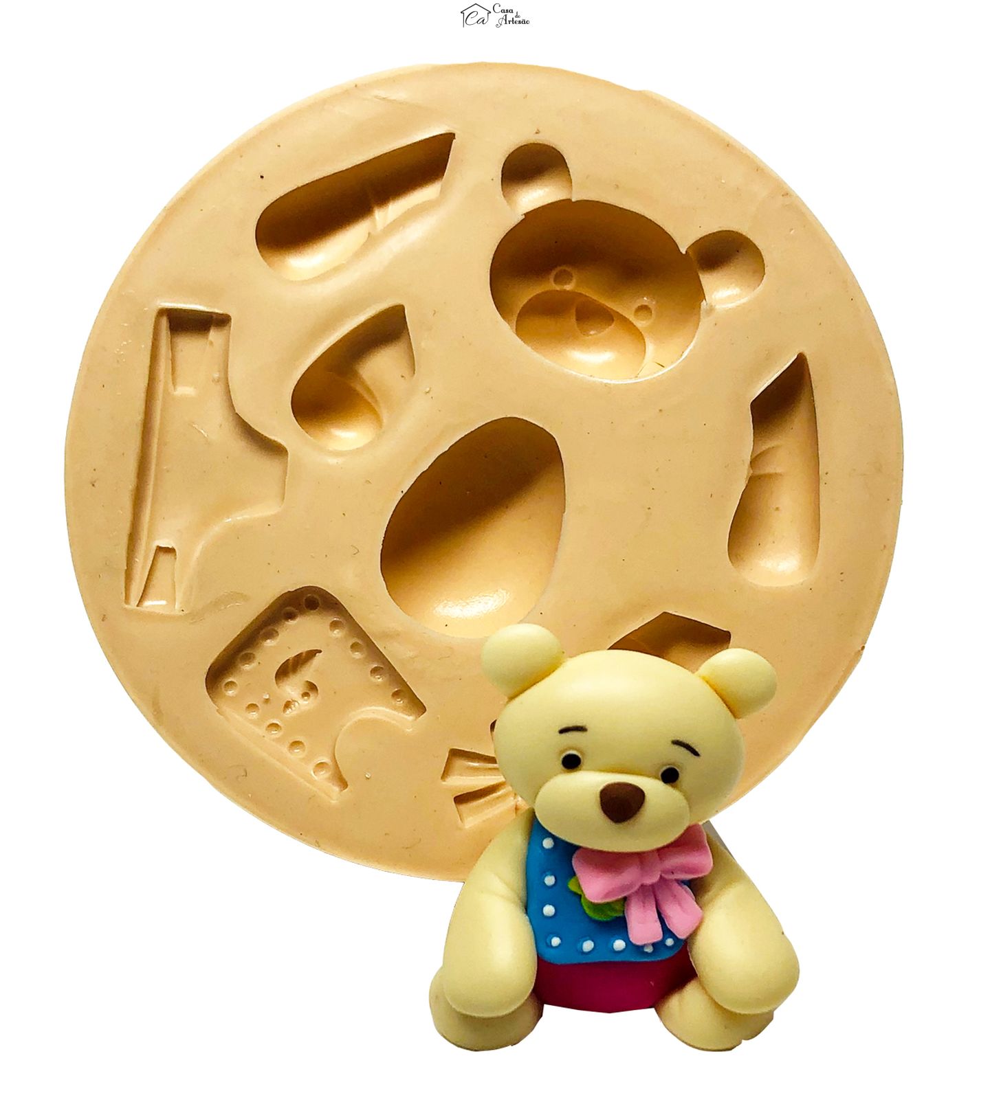 Molde de silicone - Urso  3D - Grande - P729