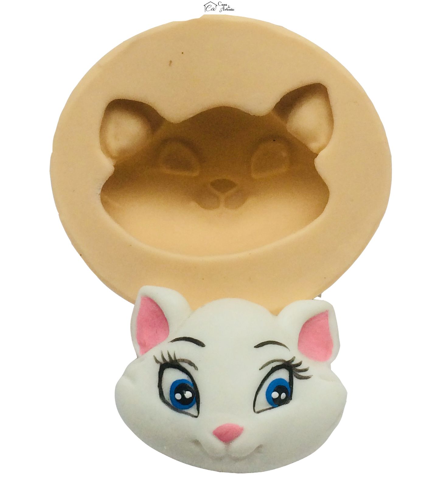 Molde de silicone - Rosto Gatinha Marie
