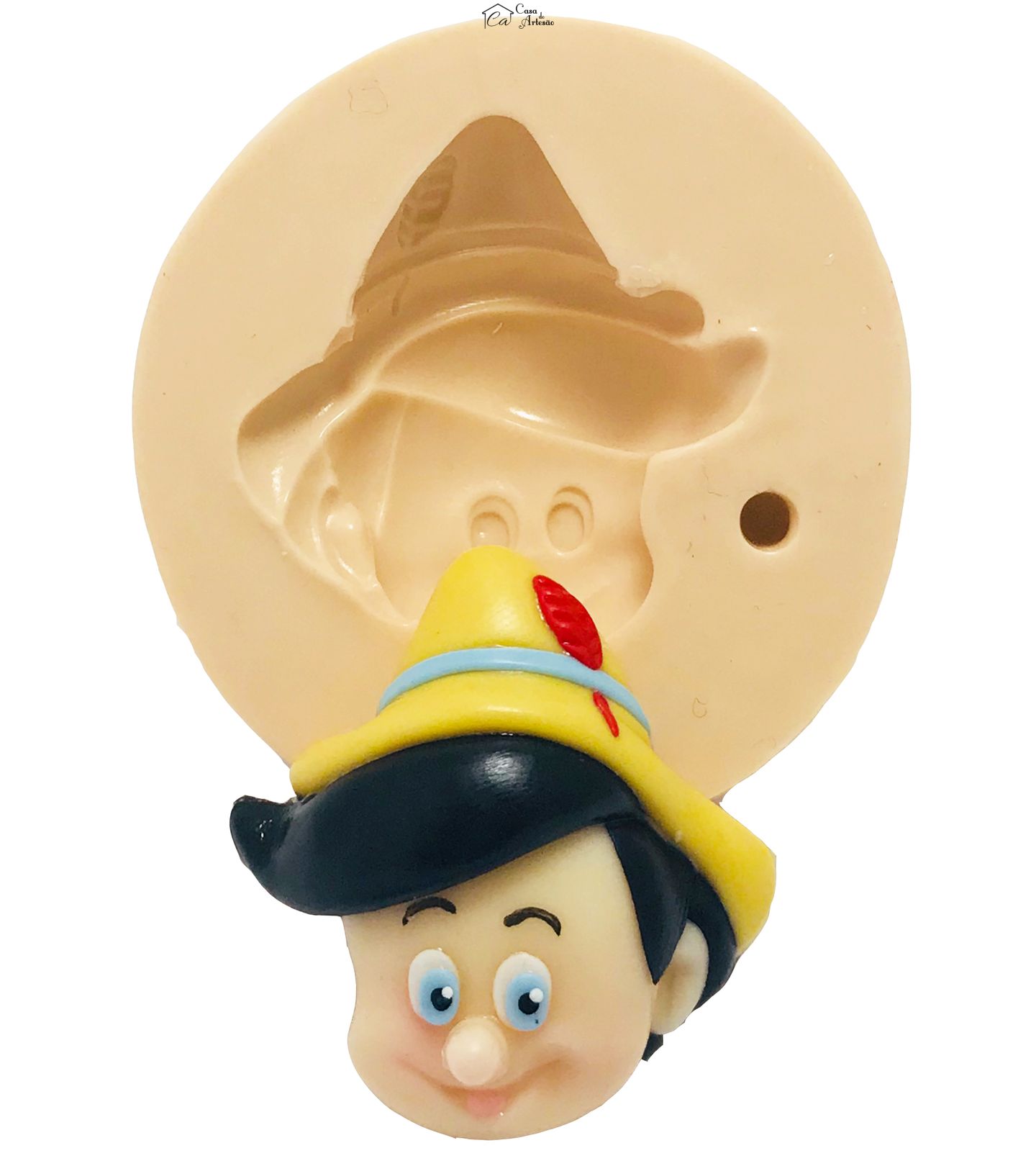 Molde de silicone - Pinocchio - Rosto Pinocchio - Pequeno - P419