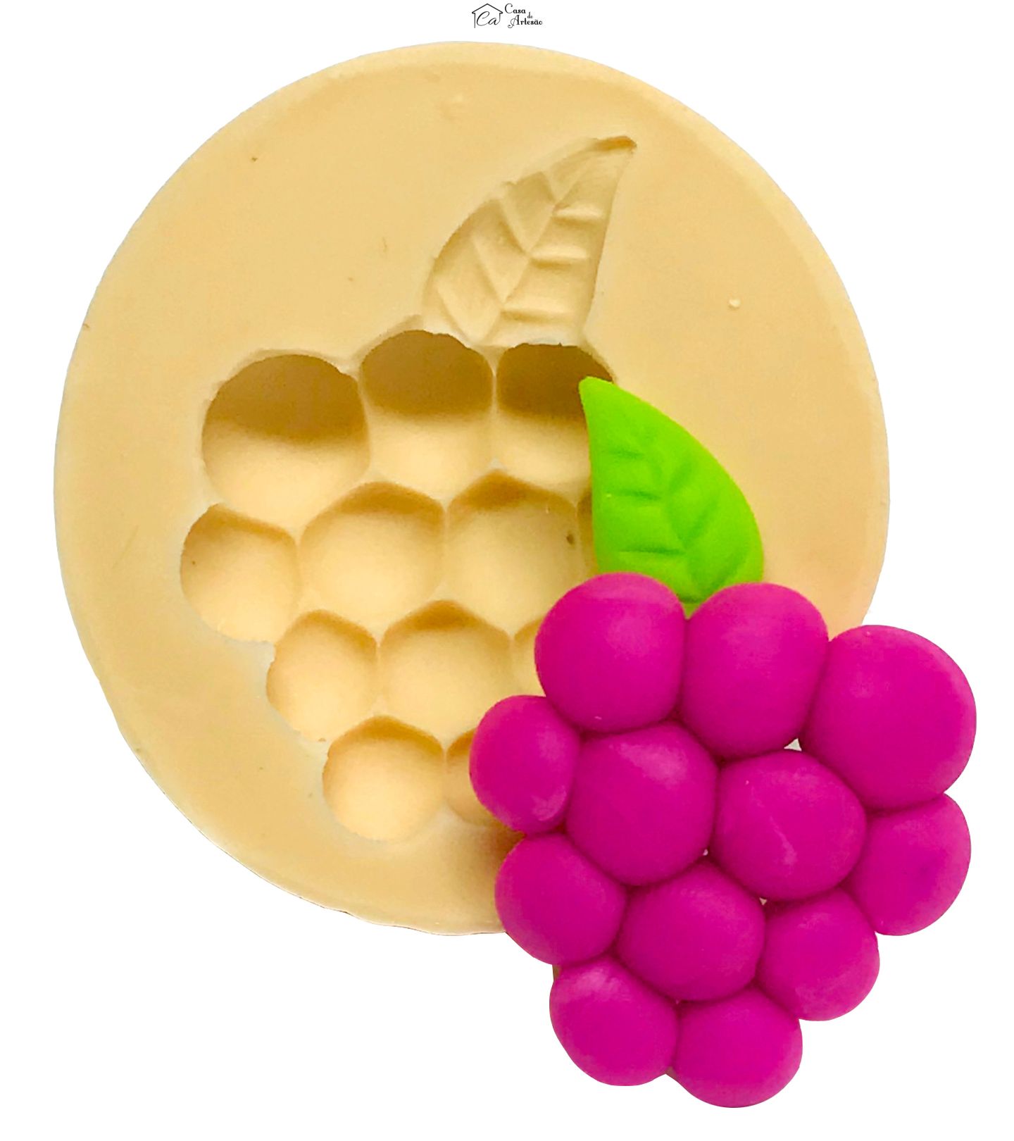 Molde de silicone - Moranguinho - Cachinho de Framboesa - Fruta Pequena - P519